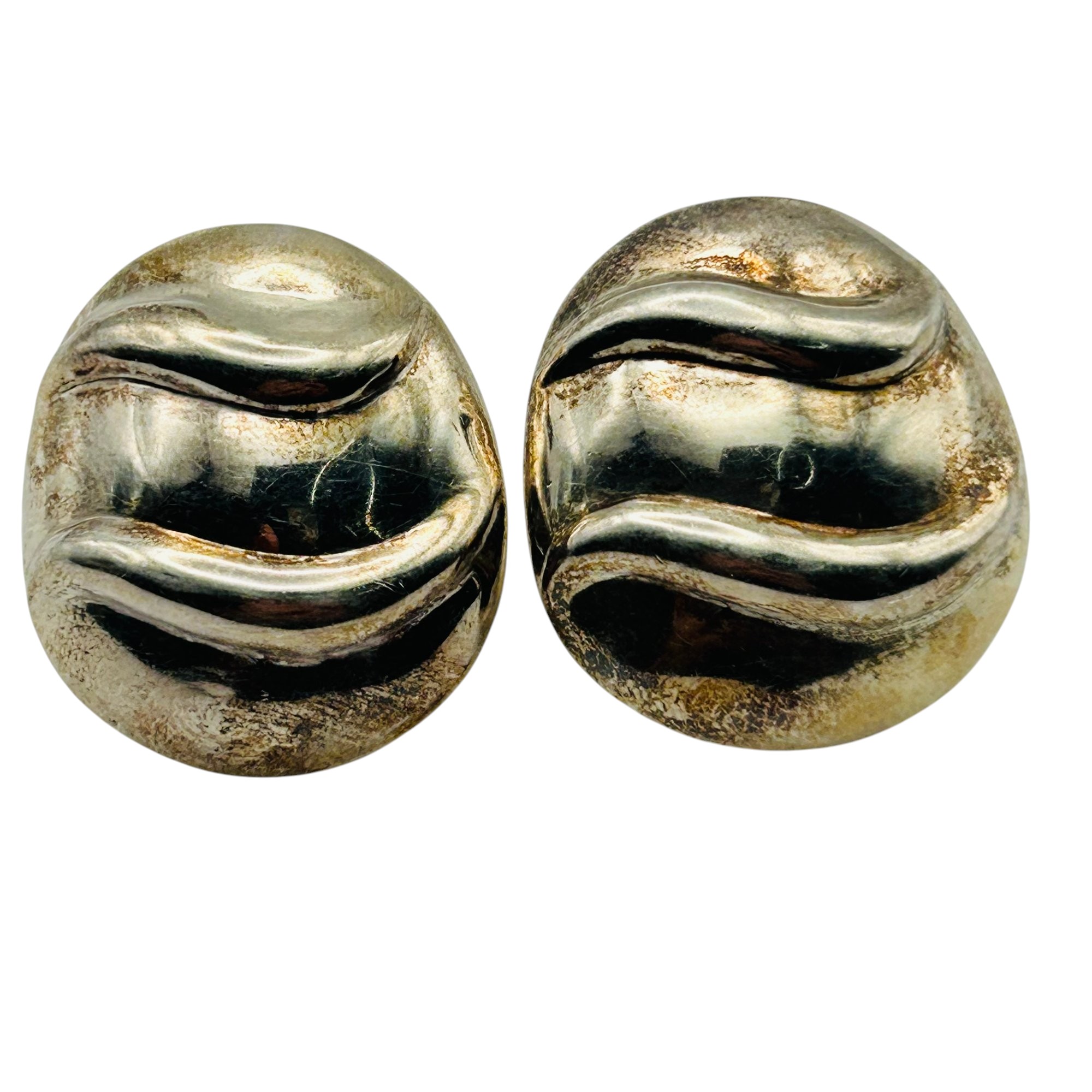 Sterling Puffy Earrings