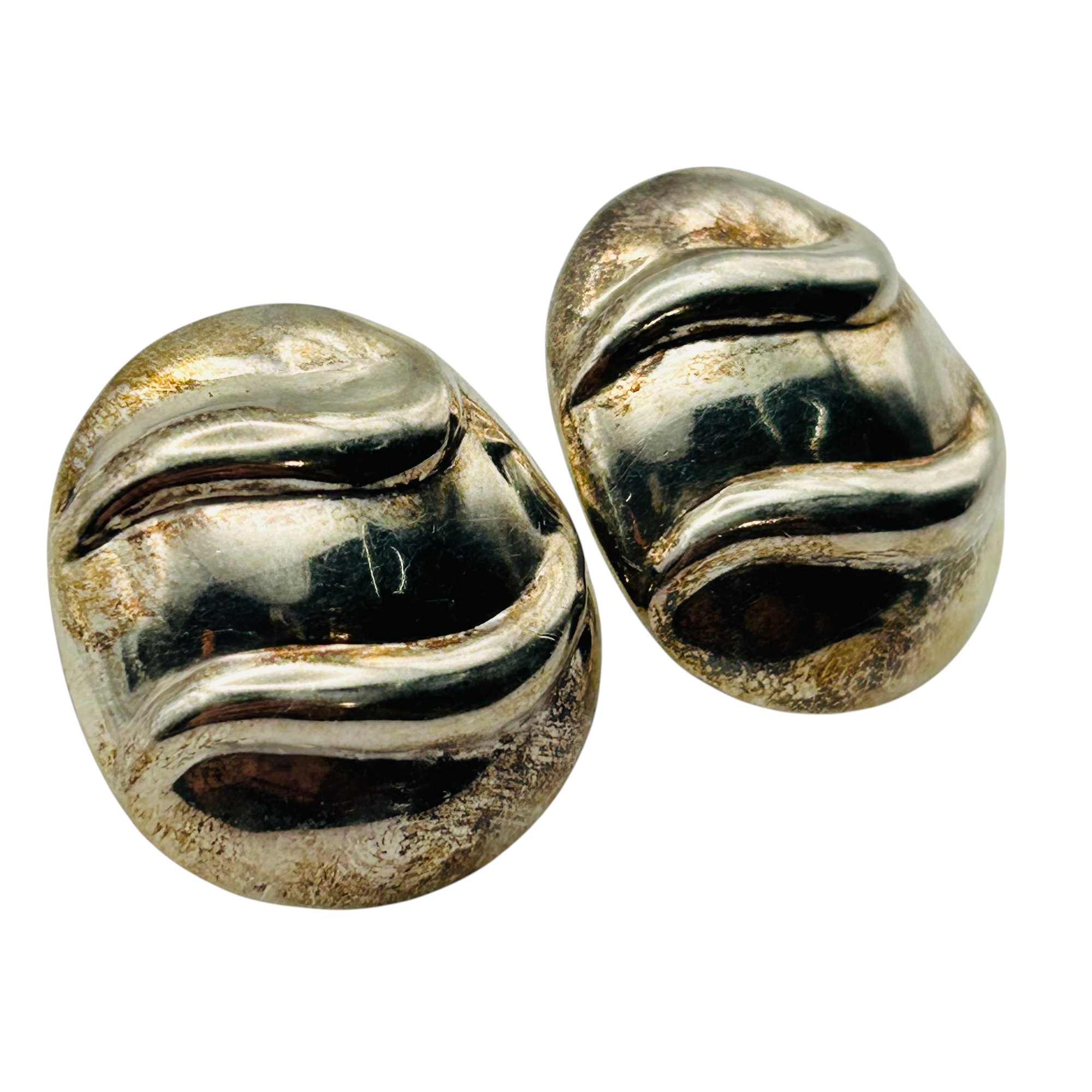 Sterling Puffy Earrings