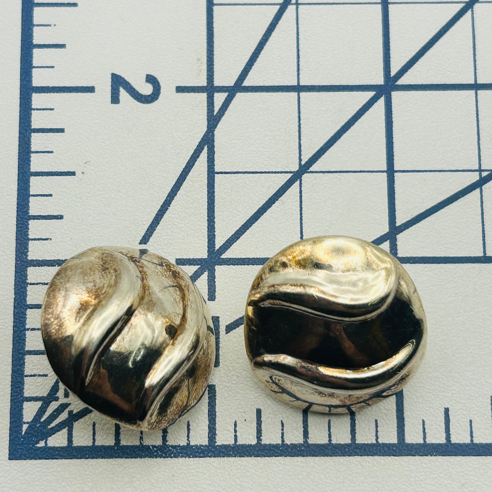 Sterling Puffy Earrings
