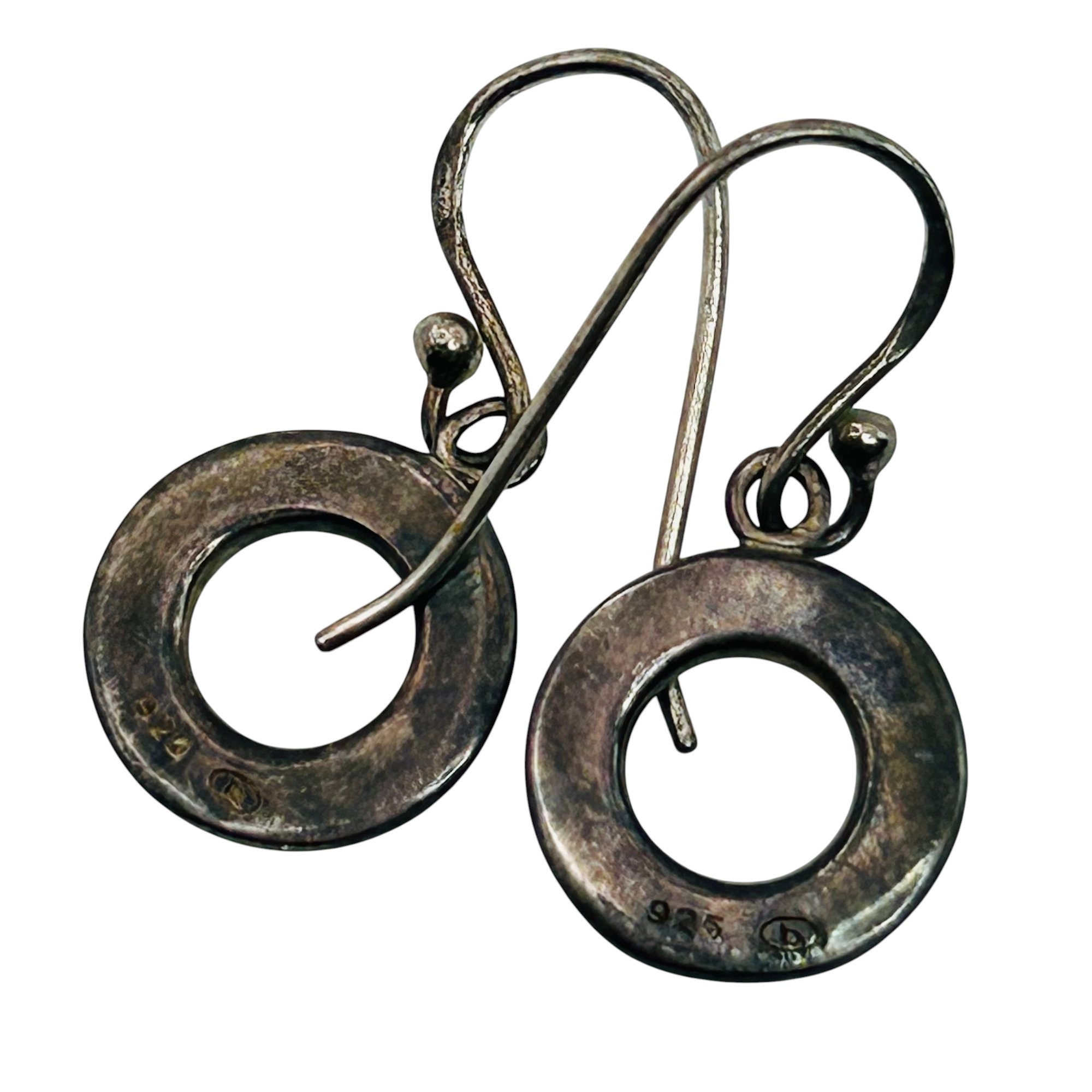 Sterling Abalone Cut Out Earrings