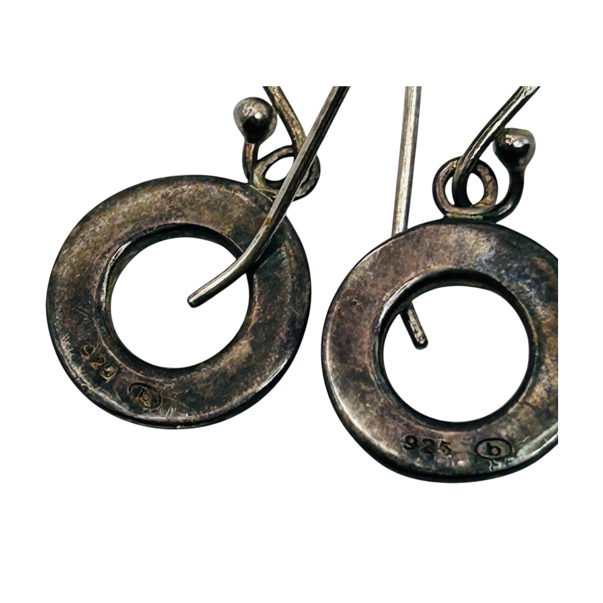Sterling Abalone Cut Out Earrings