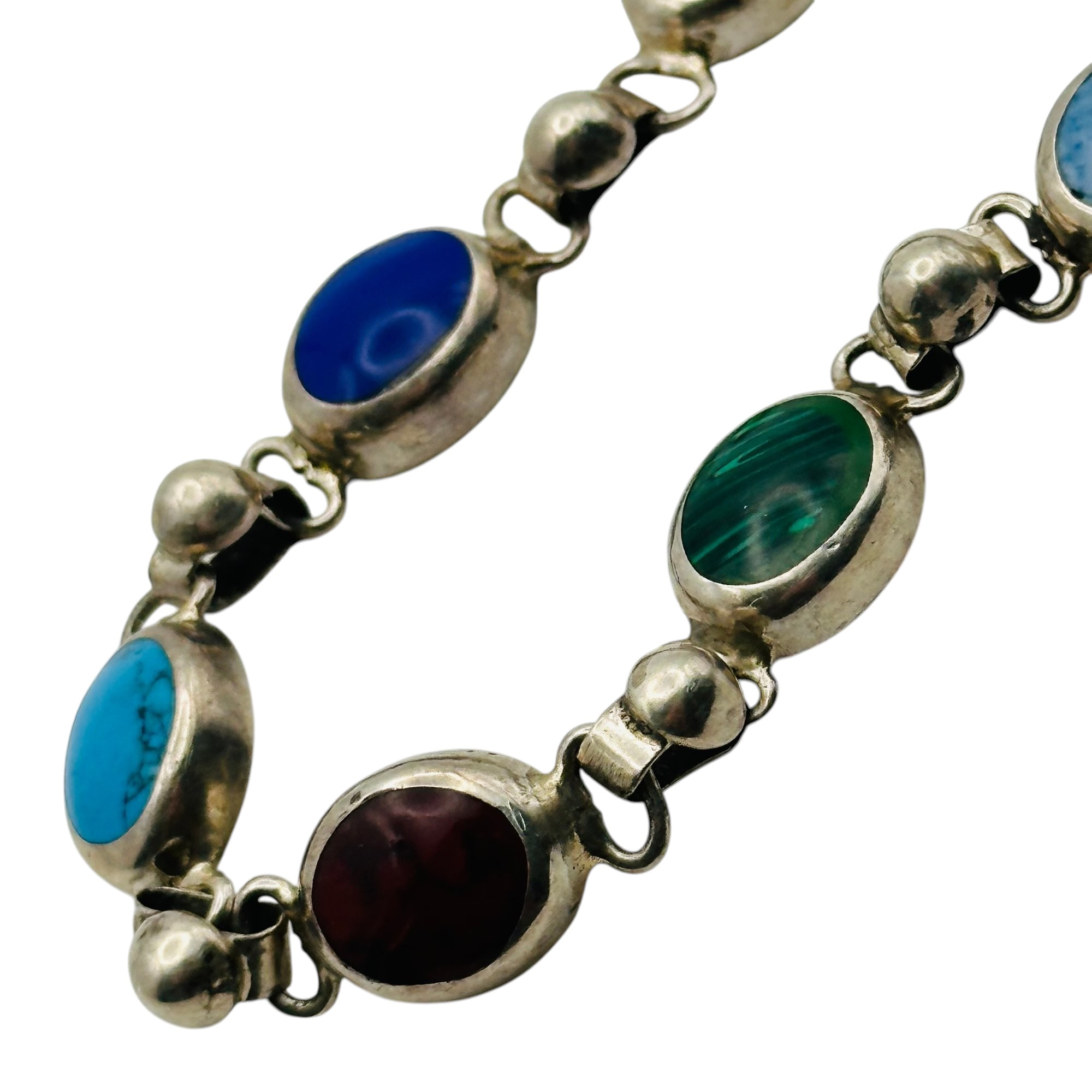 Mexico Sterling Multi Stone Bracelet