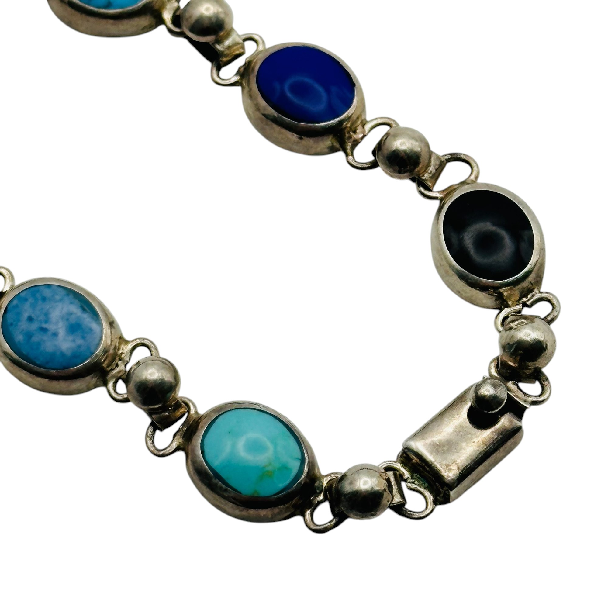 Mexico Sterling Multi Stone Bracelet