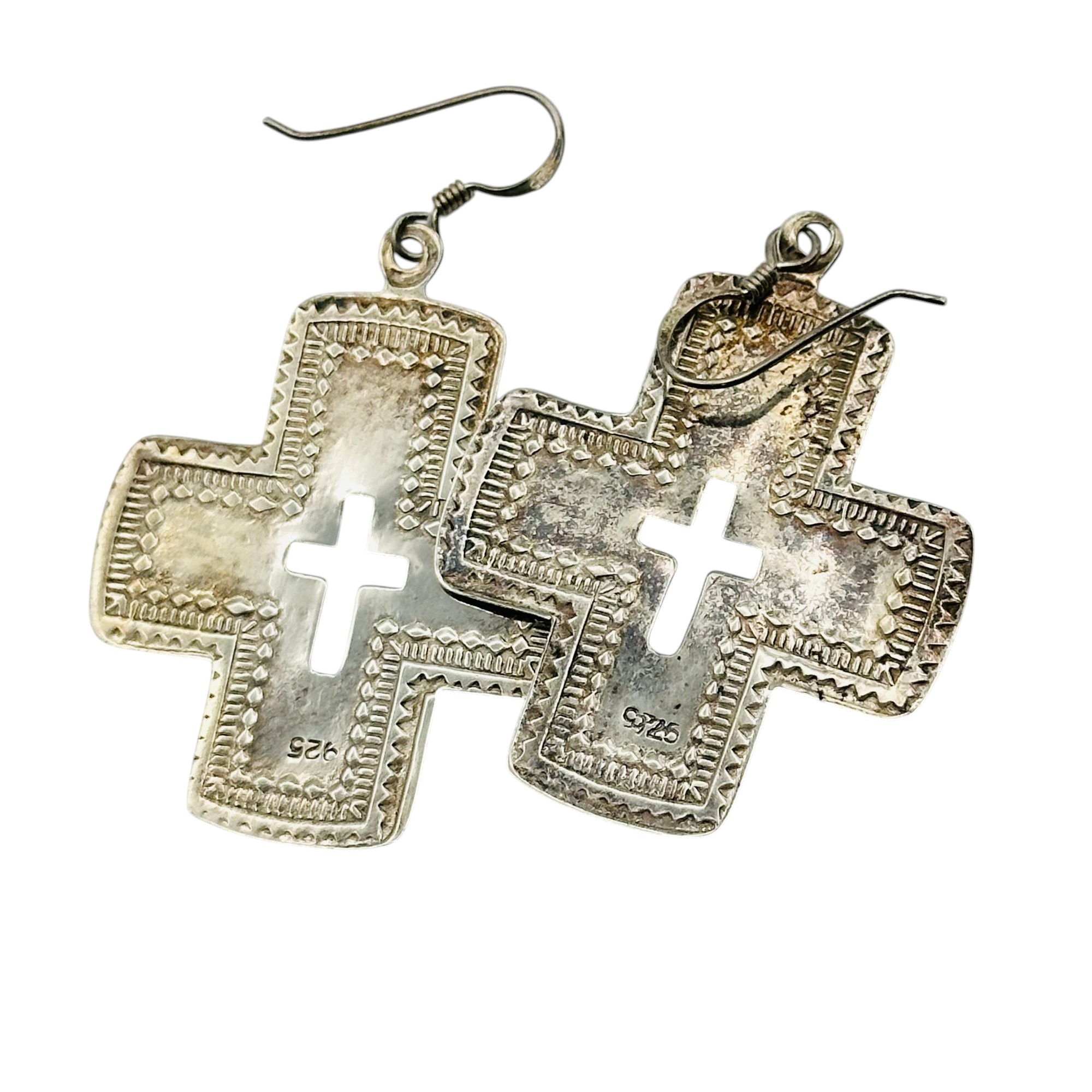 Sterling Cross Earrings