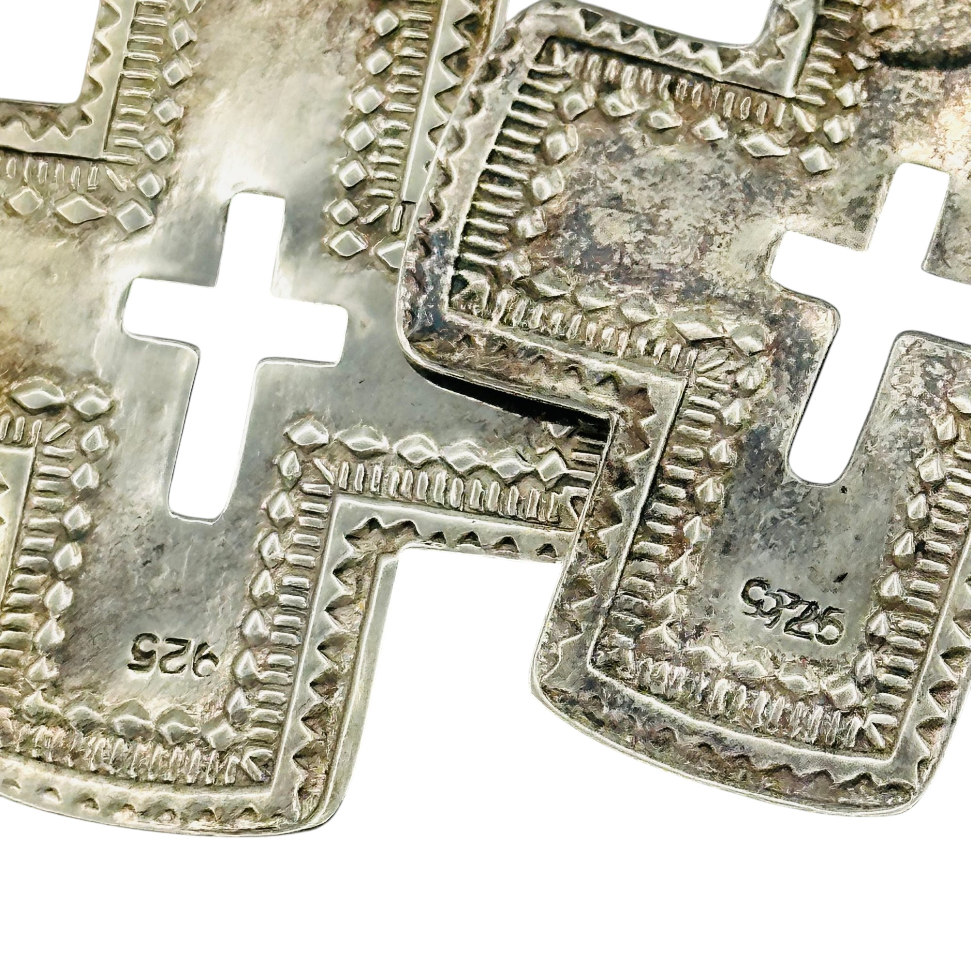Sterling Cross Earrings