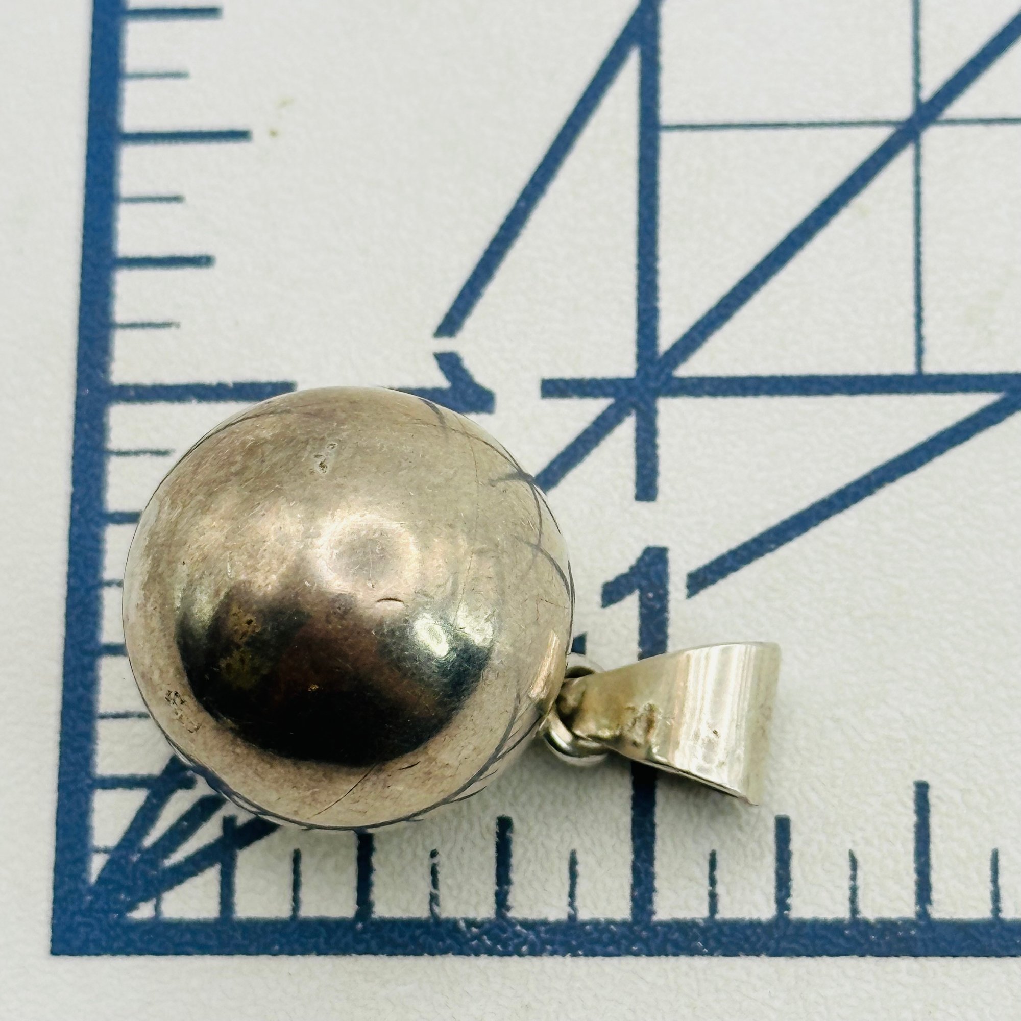 Taxco Mexico Sterling Ringing Bell Pendant