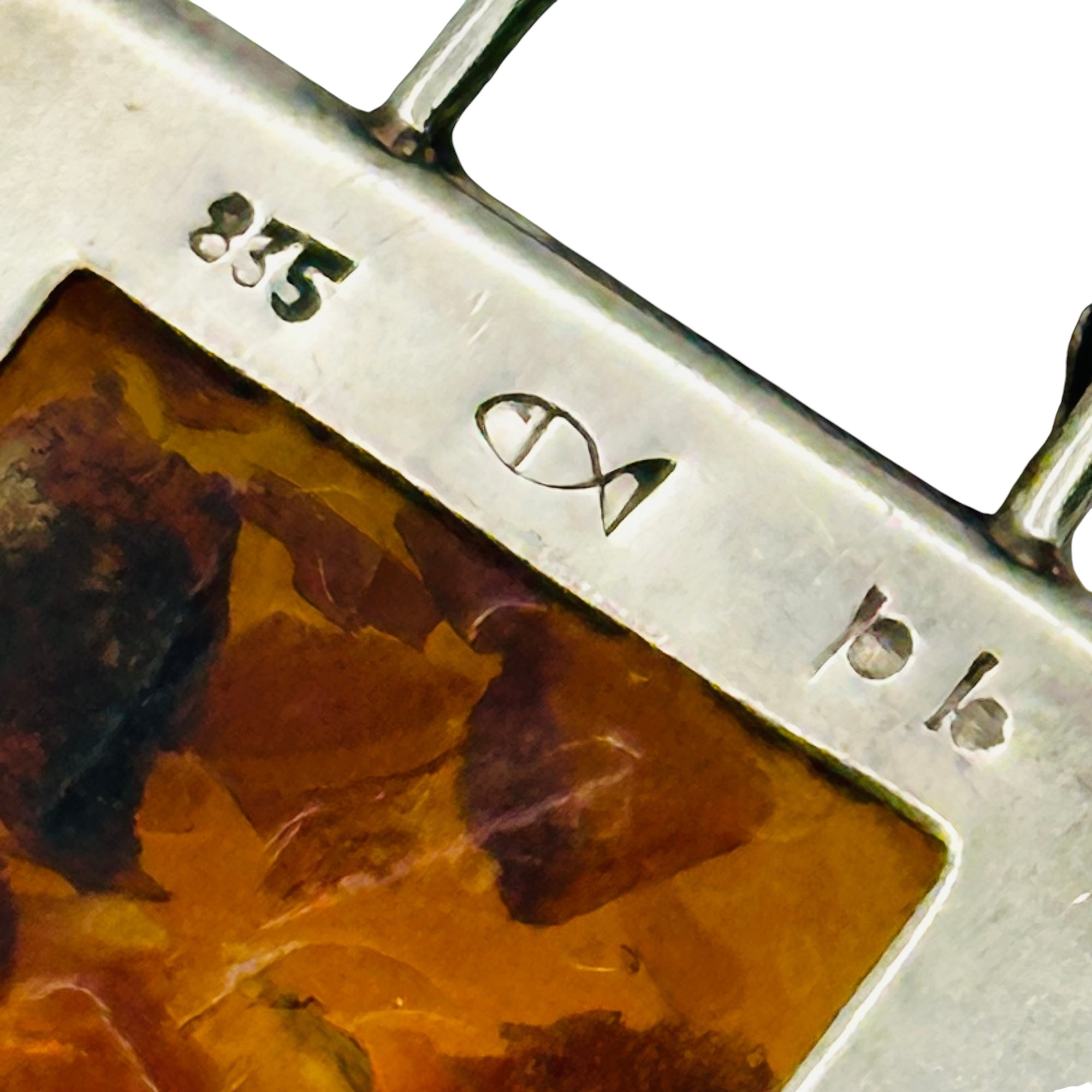 Pictomark 835 Silver Amber Pendant