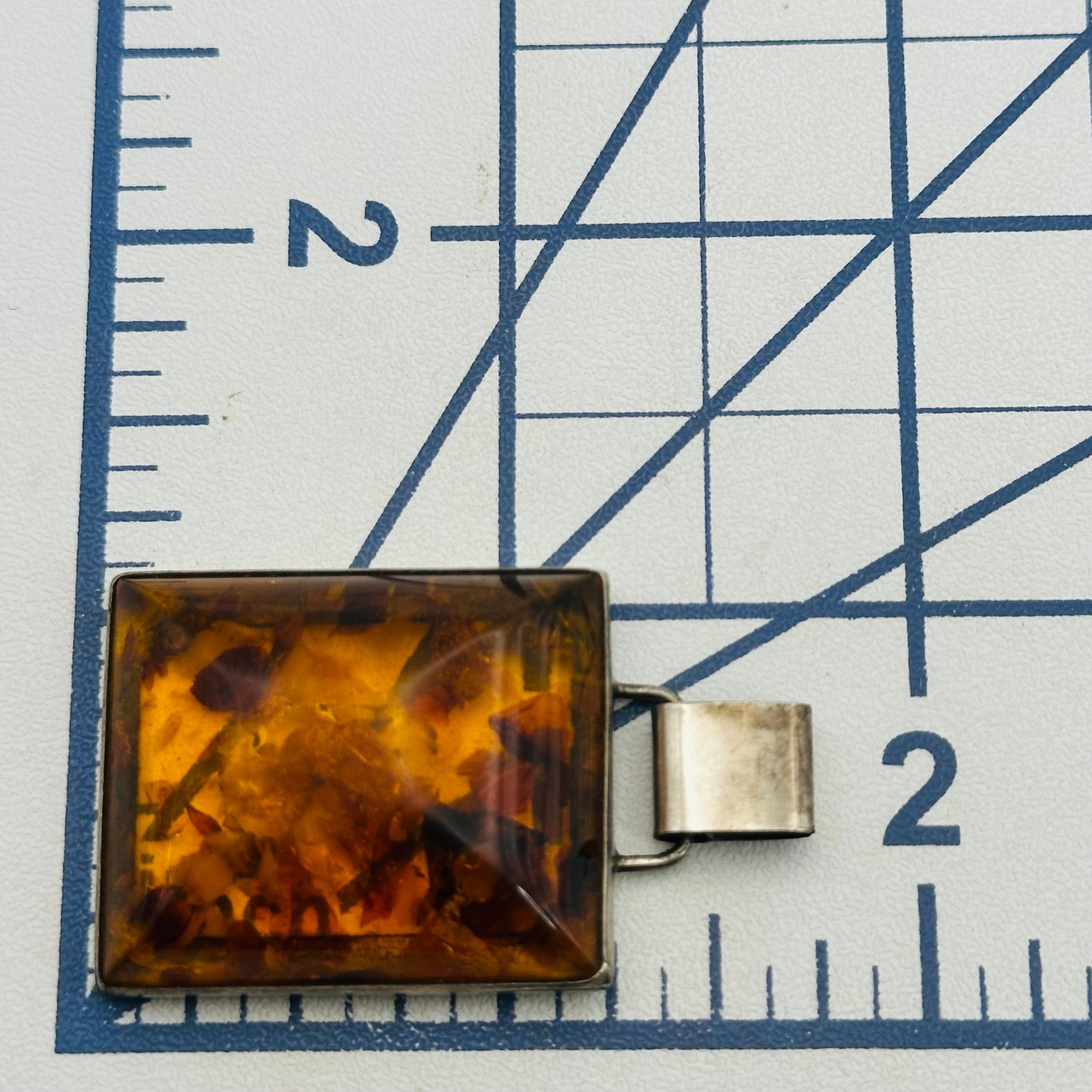 Pictomark 835 Silver Amber Pendant