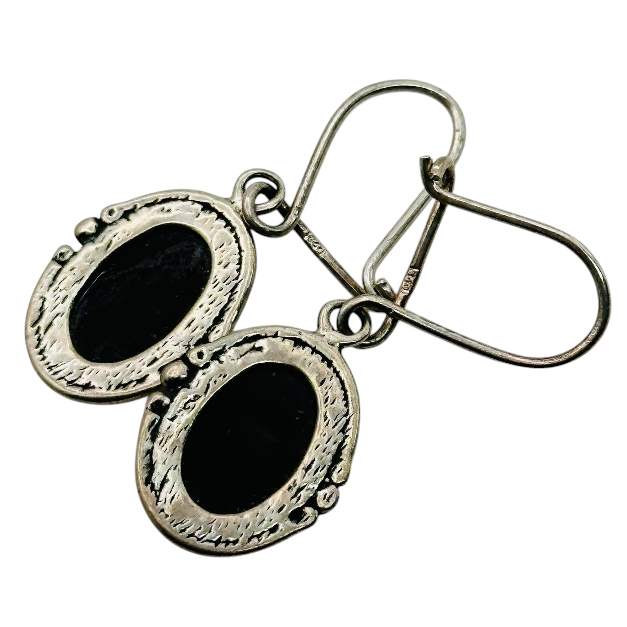Sterling Amber Earrings