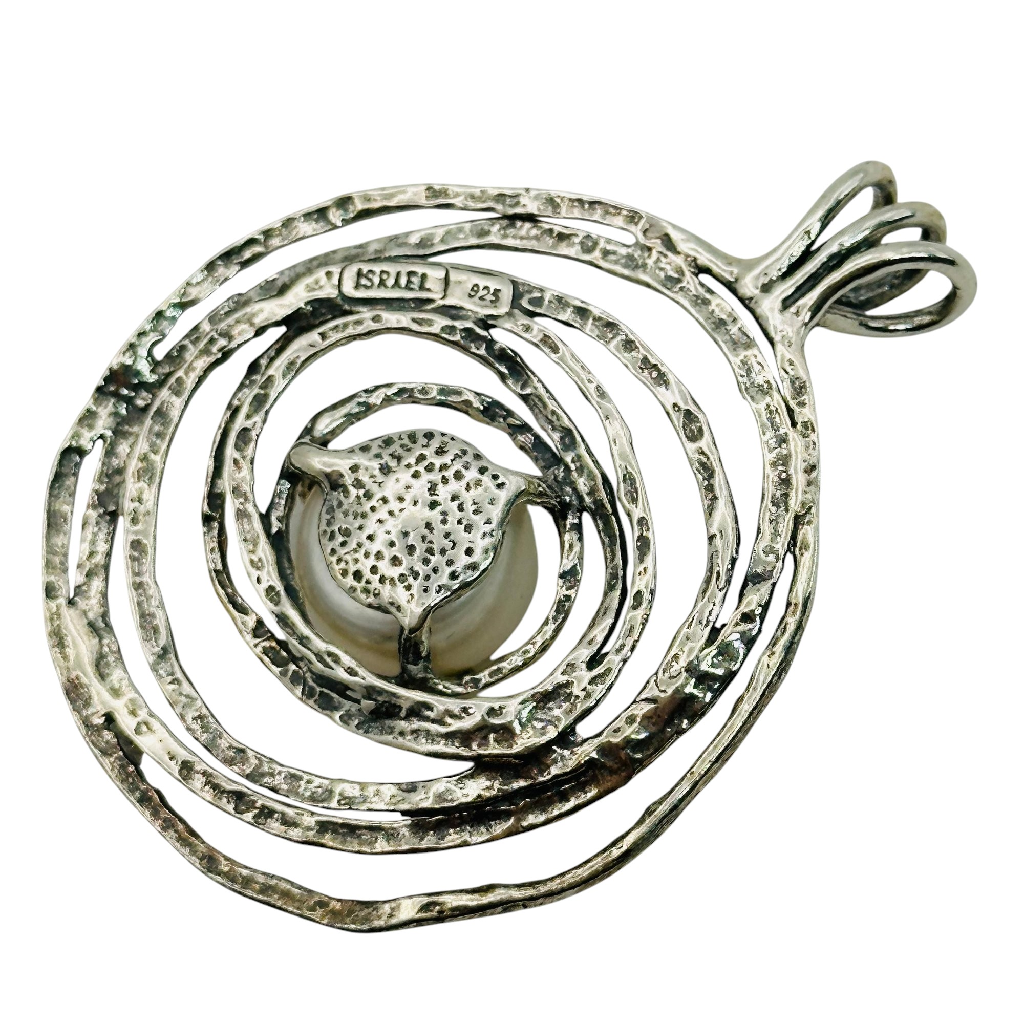 Israel Sterling Pearl Pendant