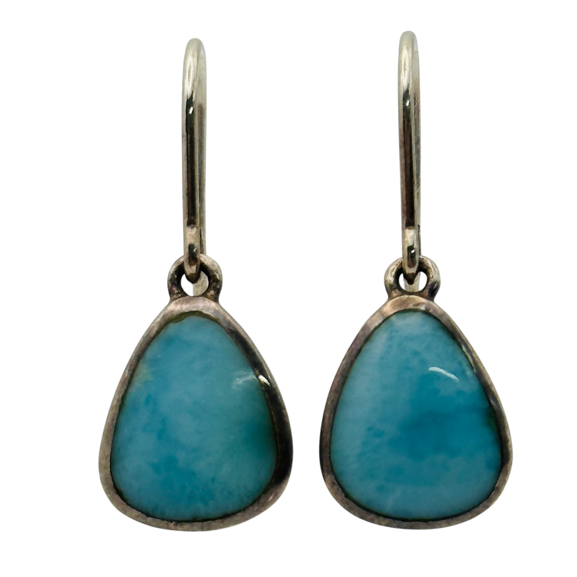 Sterling Larimar Earrings 4.2g