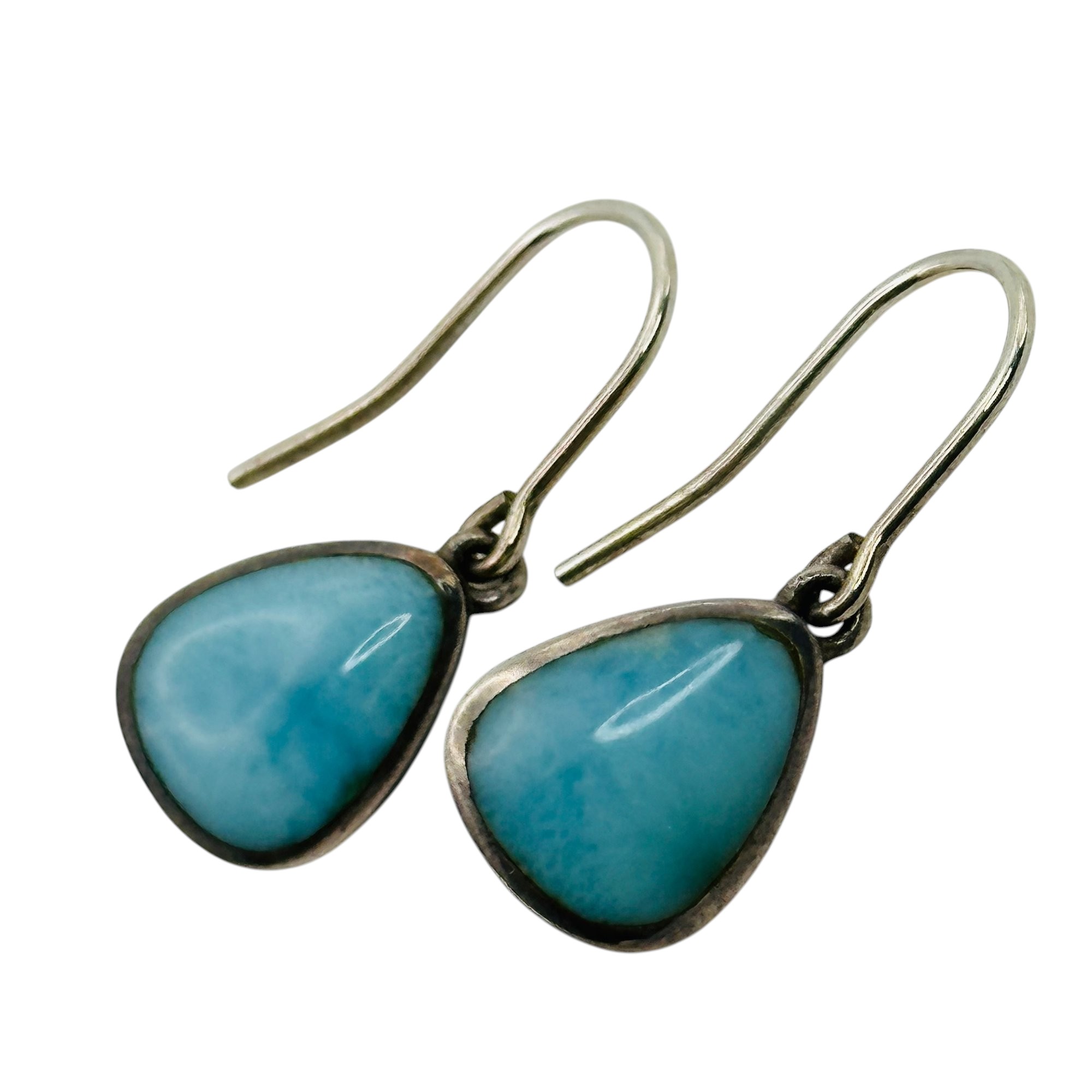 Sterling Larimar Earrings 4.2g