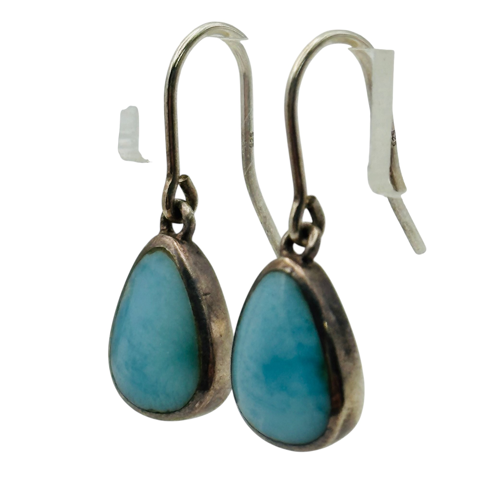 Sterling Larimar Earrings 4.2g