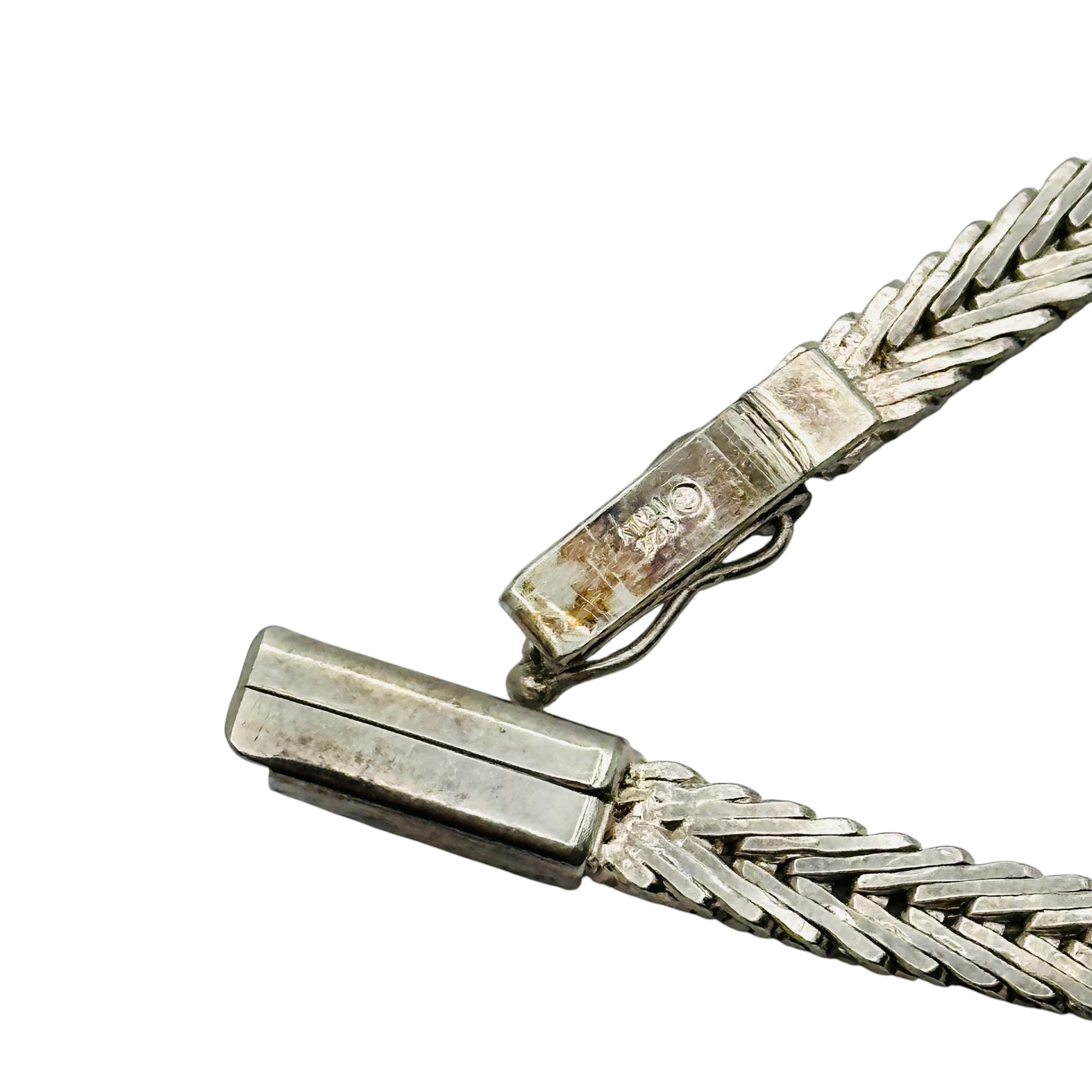 Italy Sterling Flat Pointed Chain Necklace