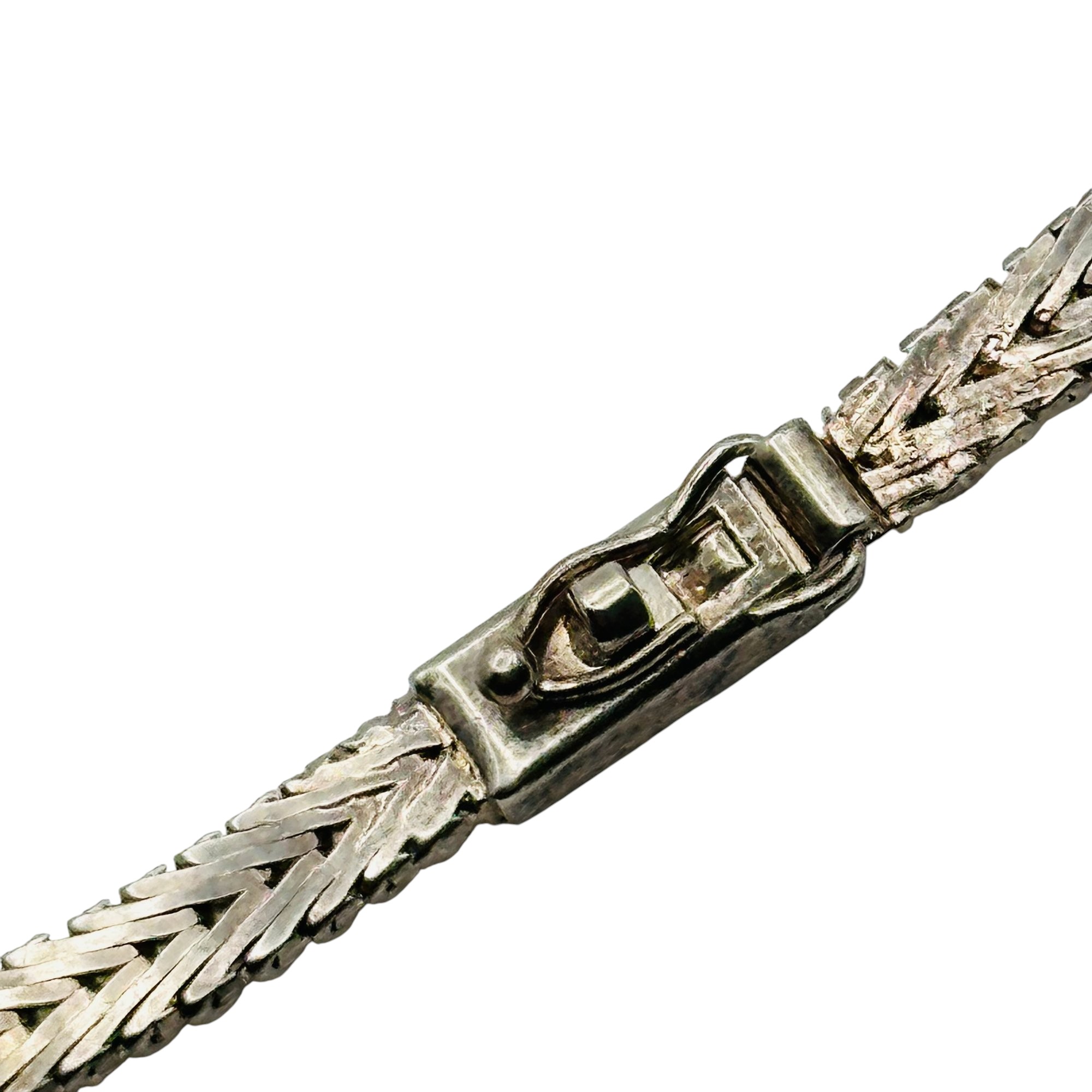 Italy Sterling Flat Pointed Chain Necklace