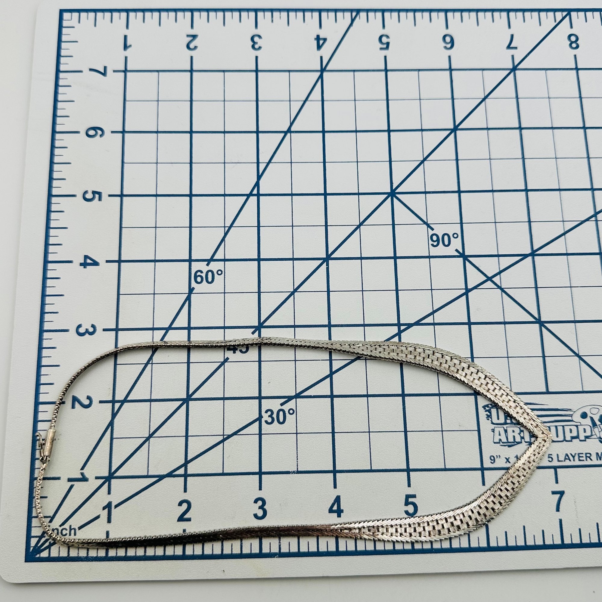 Italy Sterling Flat Pointed Chain Necklace