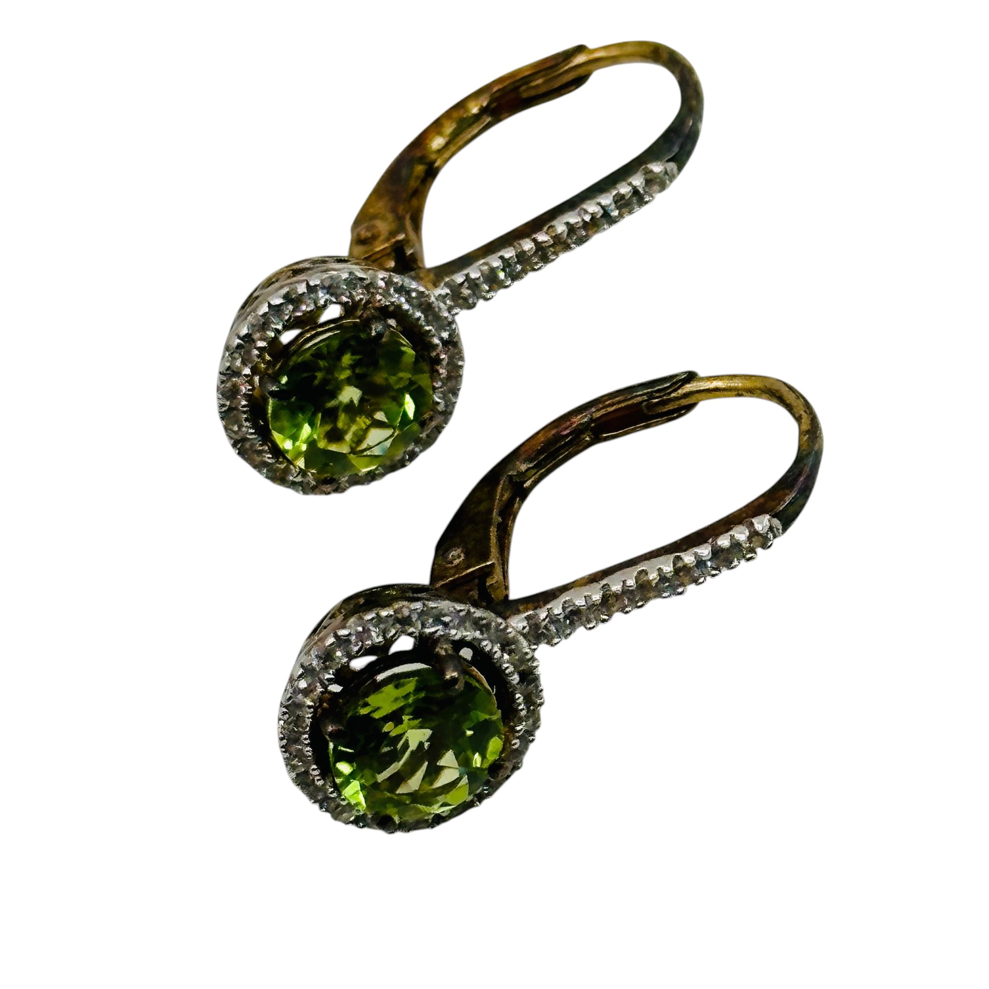 Sterling Peridot Jacket Earrings