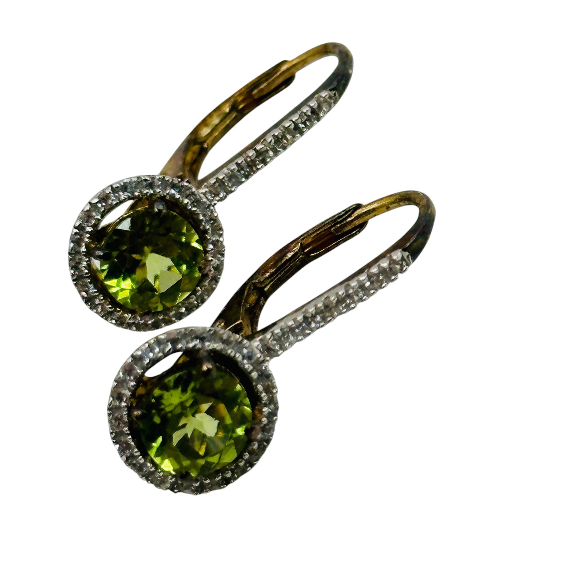 Sterling Peridot Jacket Earrings