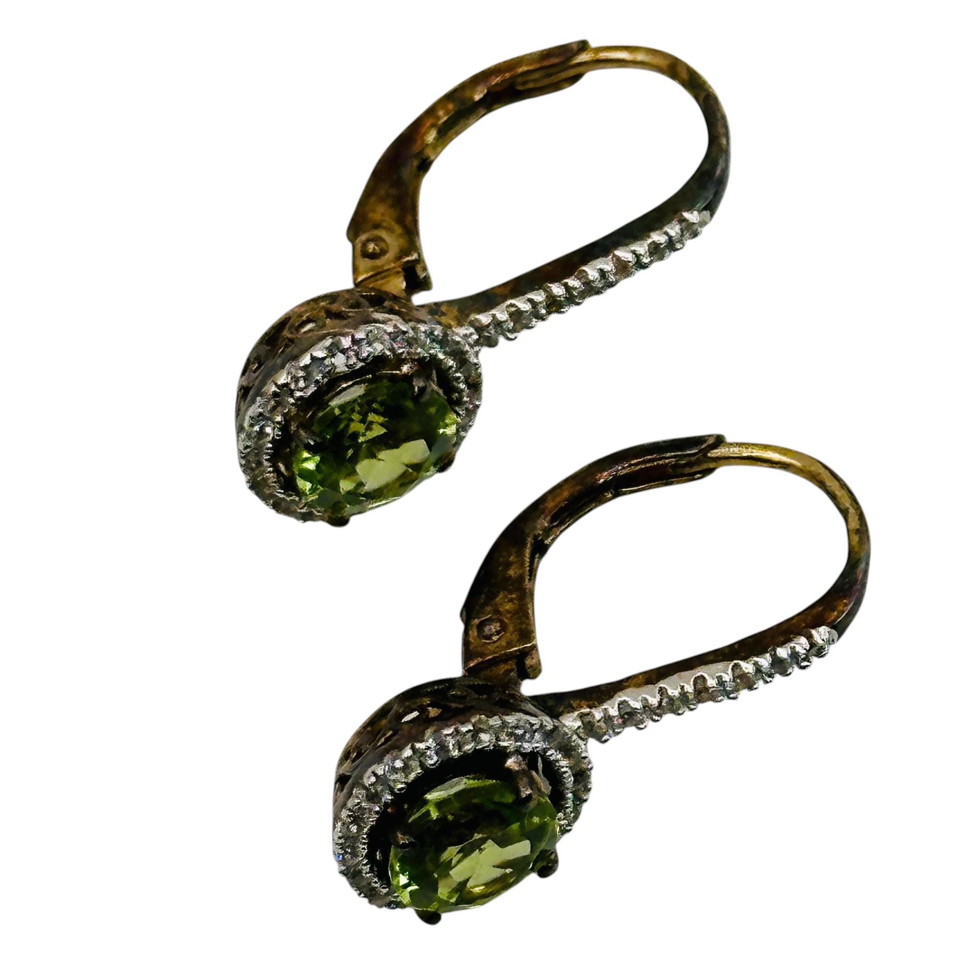 Sterling Peridot Jacket Earrings
