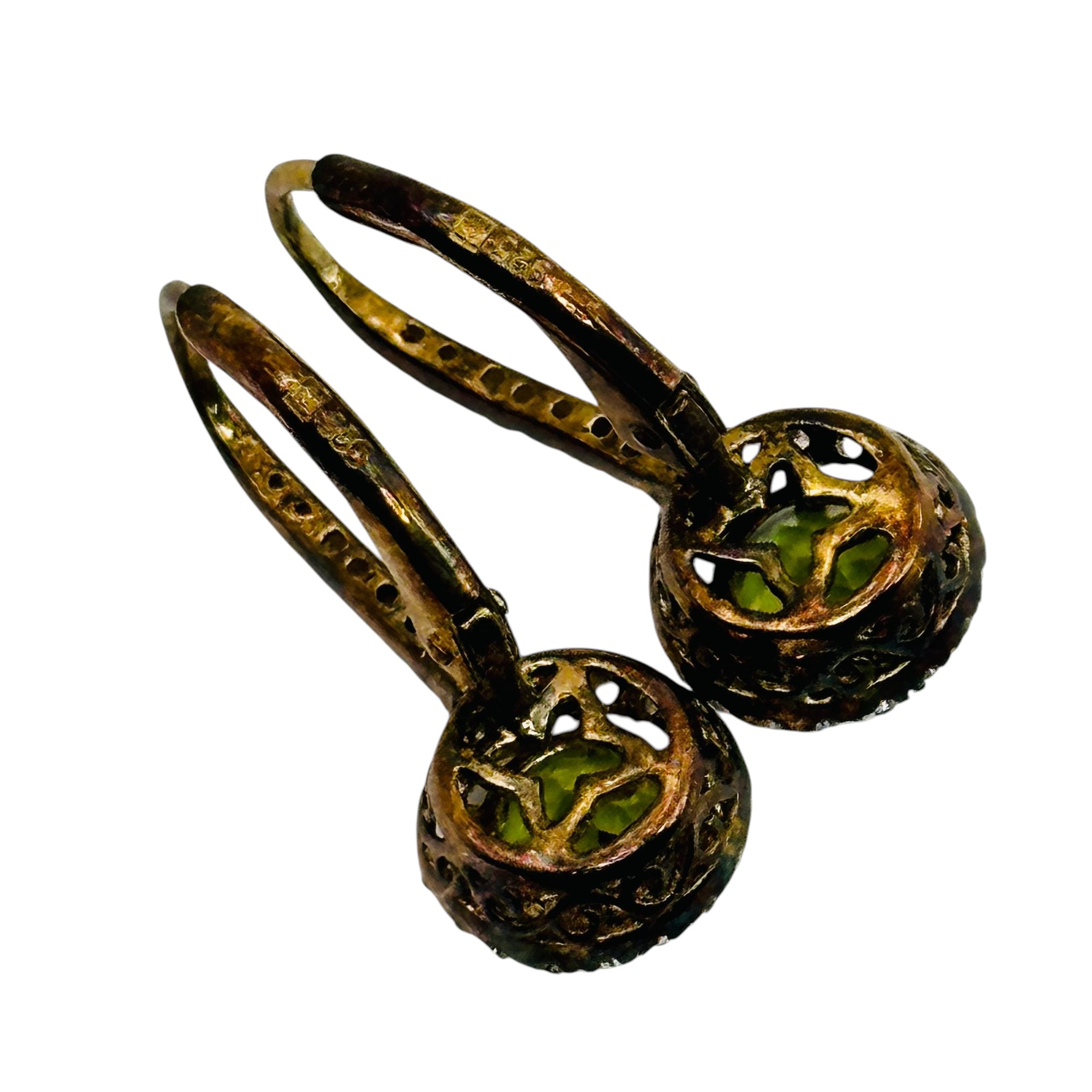 Sterling Peridot Jacket Earrings