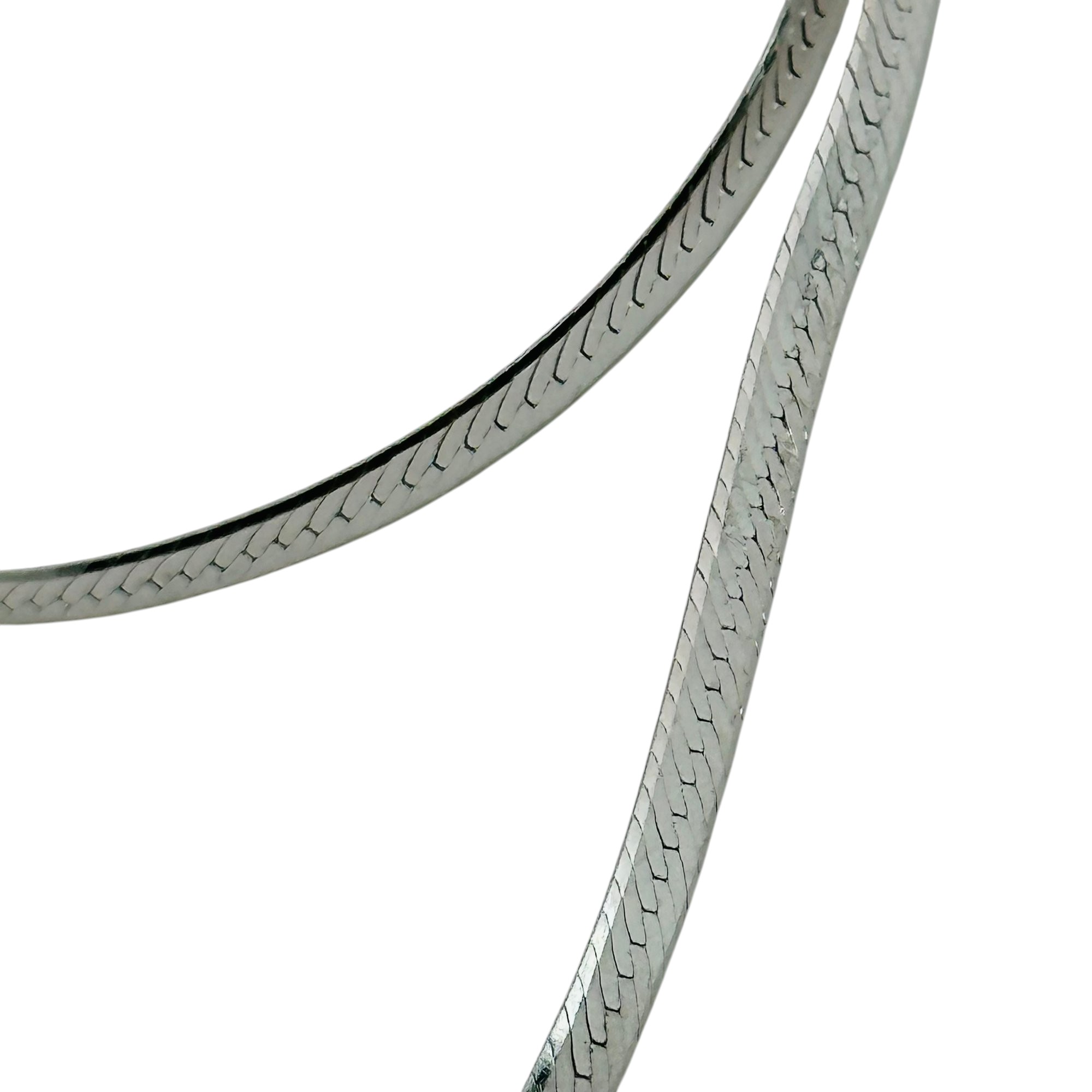 Italy Sterling Flat Snake Chain Necklace