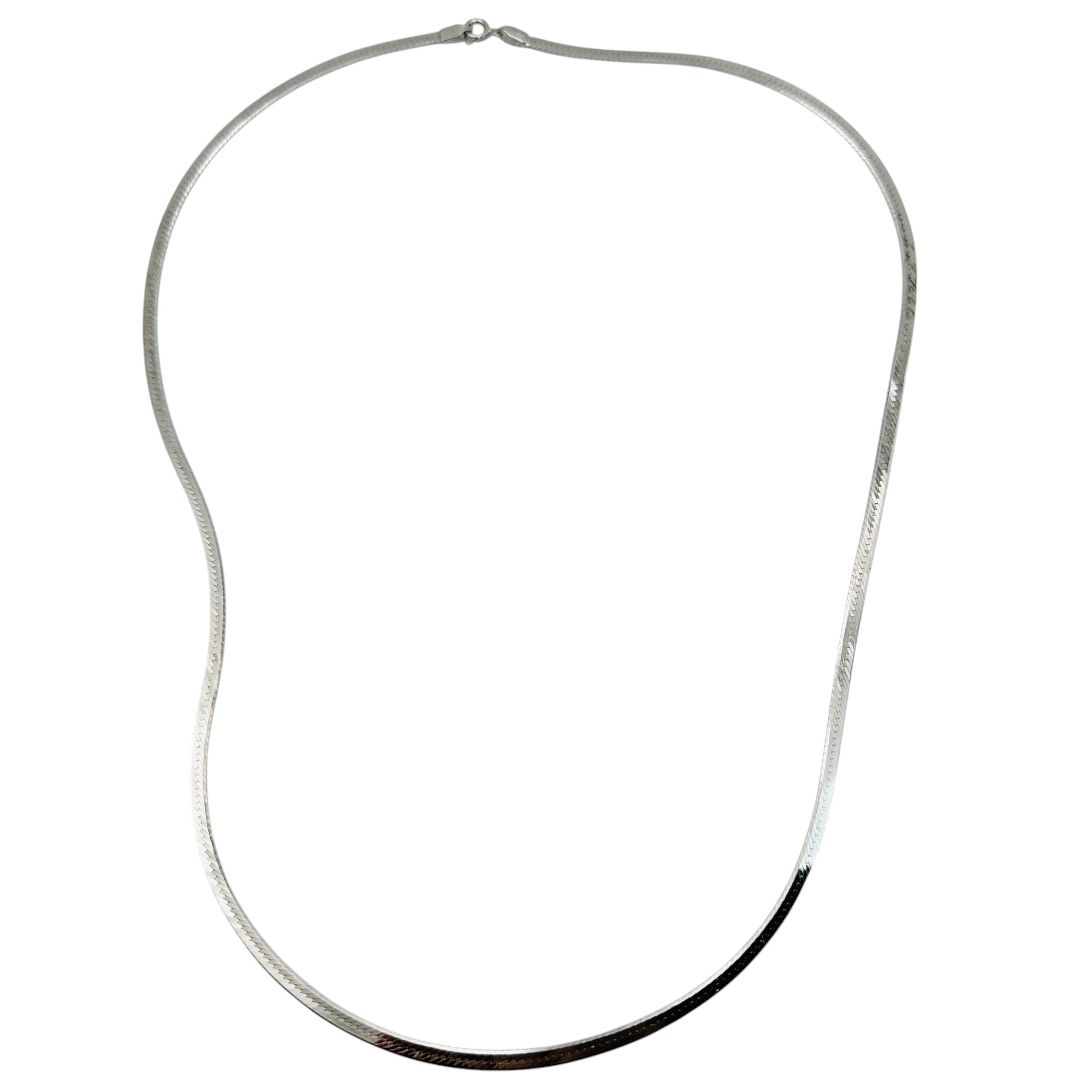 Italy Sterling Flat Snake Chain Necklace