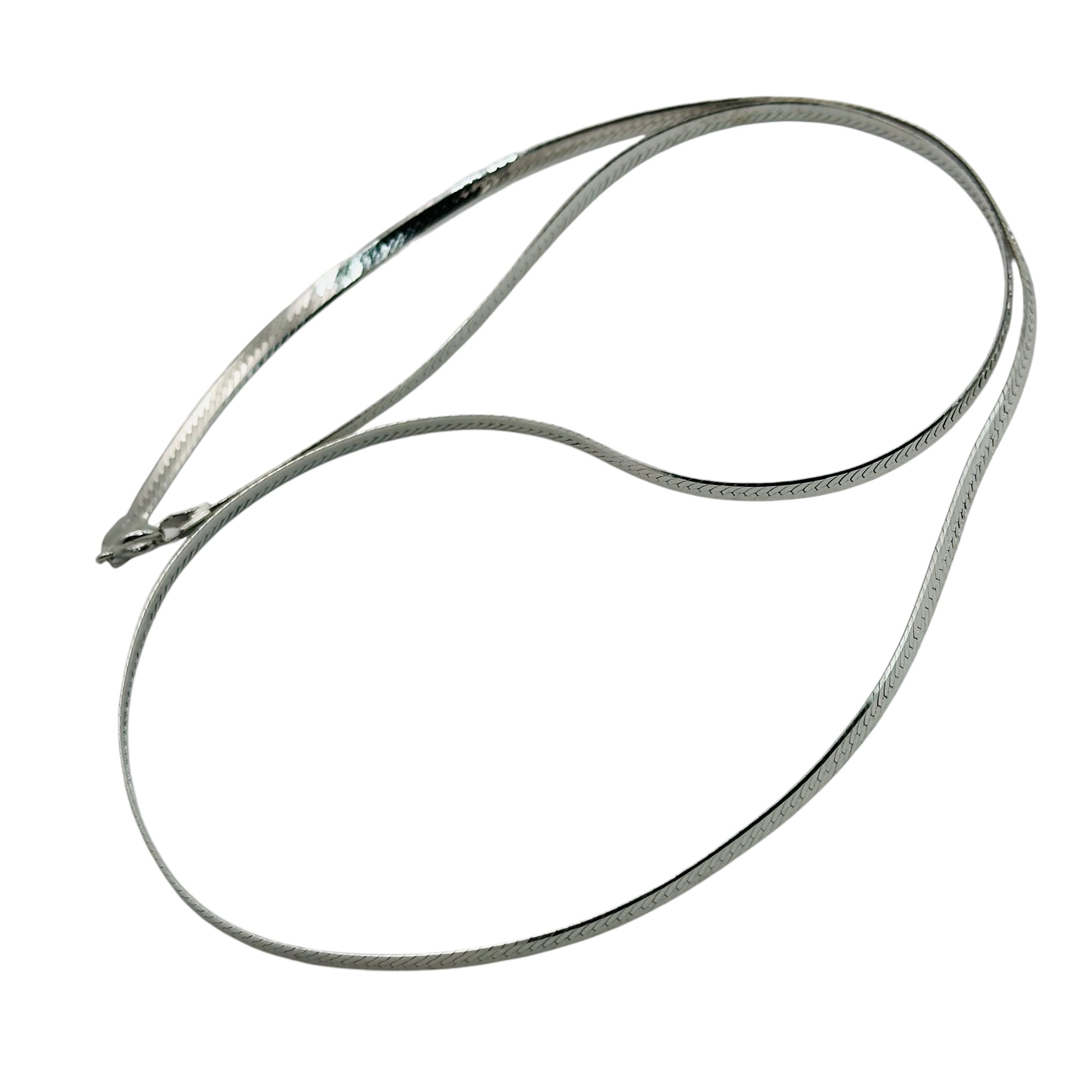 Italy Sterling Flat Snake Chain Necklace
