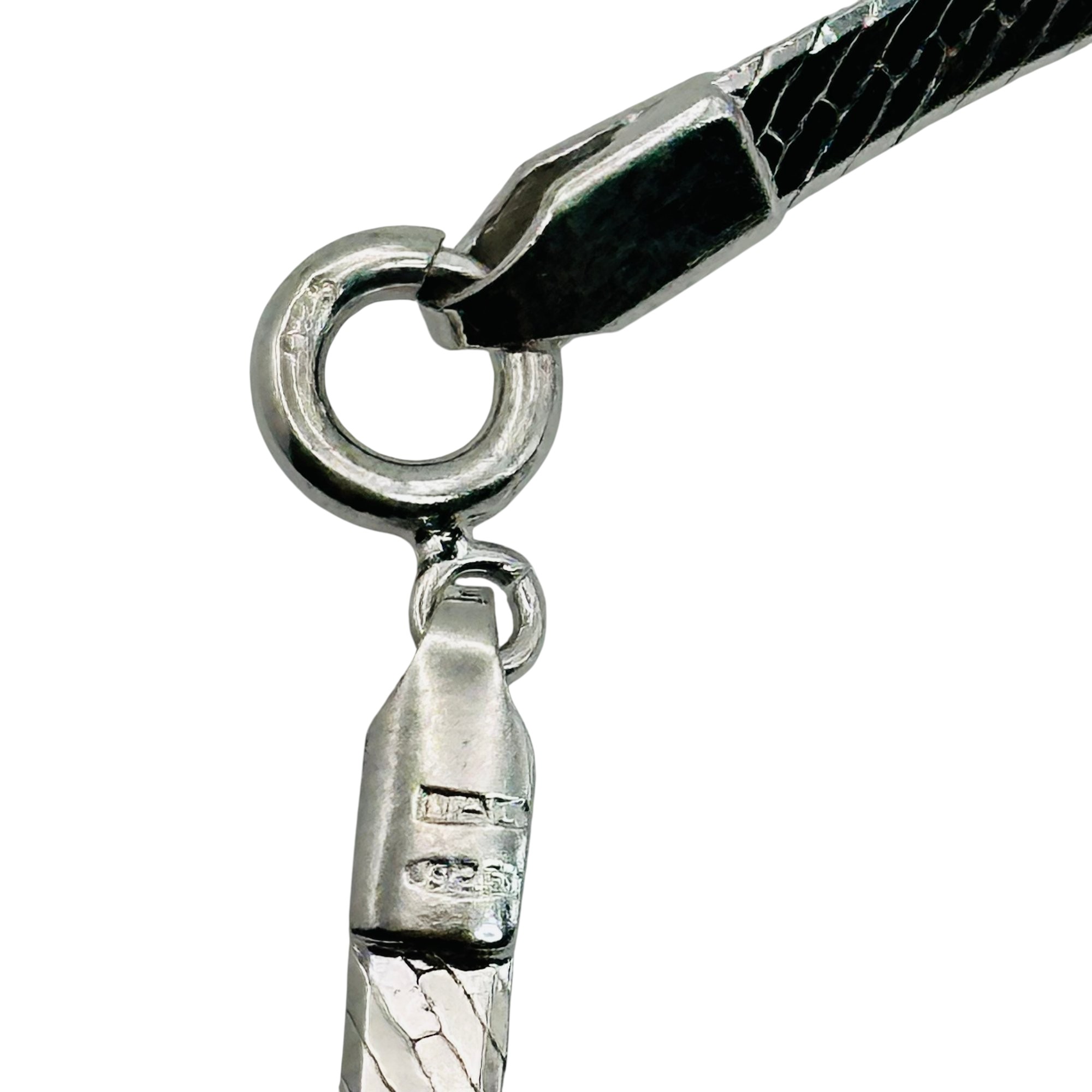 Italy Sterling Flat Snake Chain Necklace