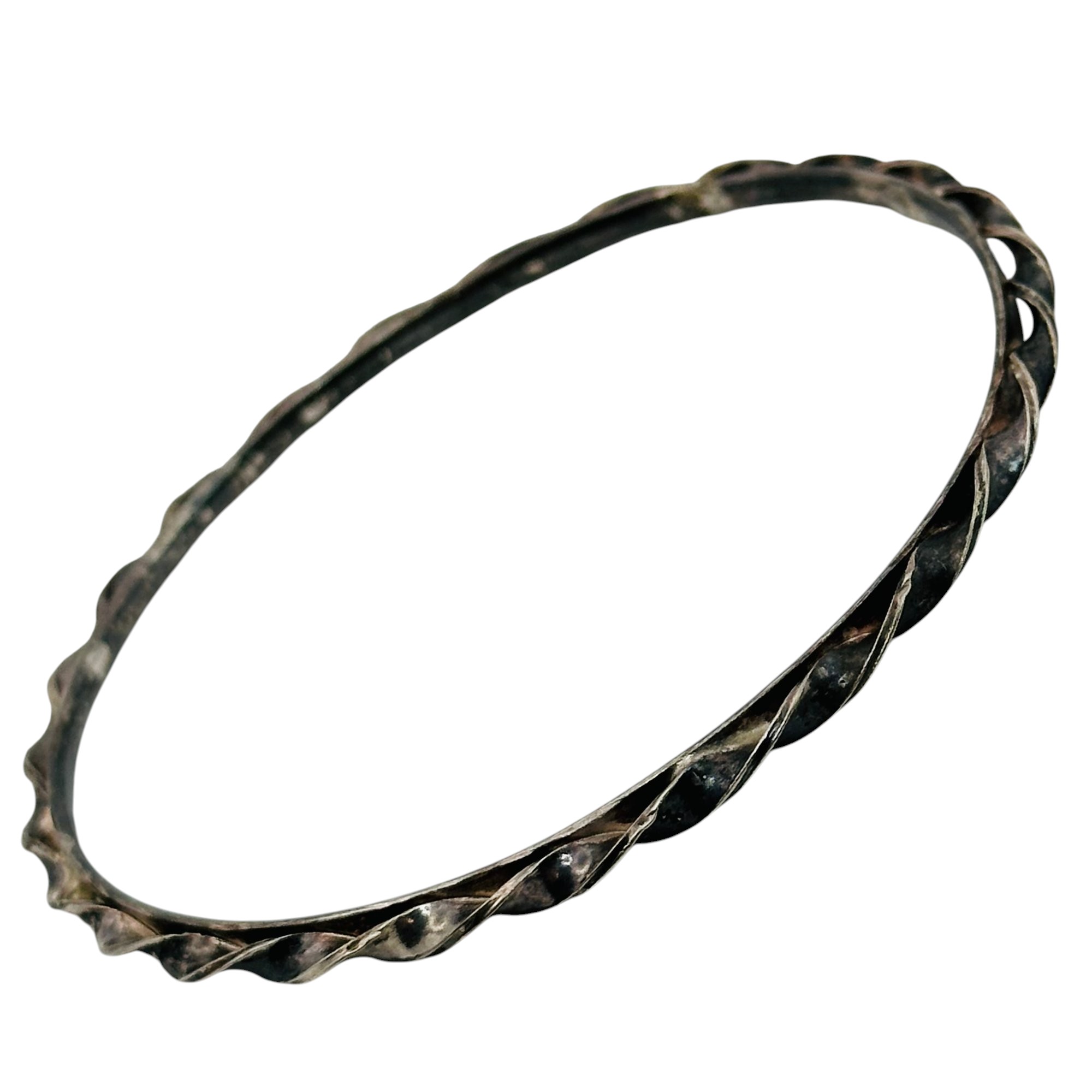 Sterling Twisted Bangle Bracelet