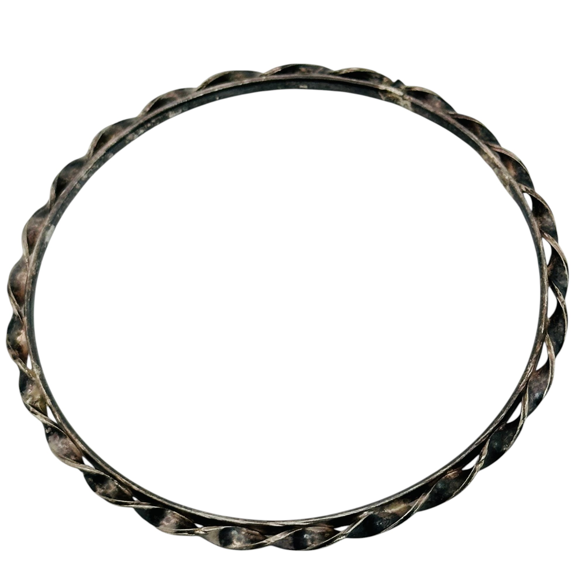 Sterling Twisted Bangle Bracelet