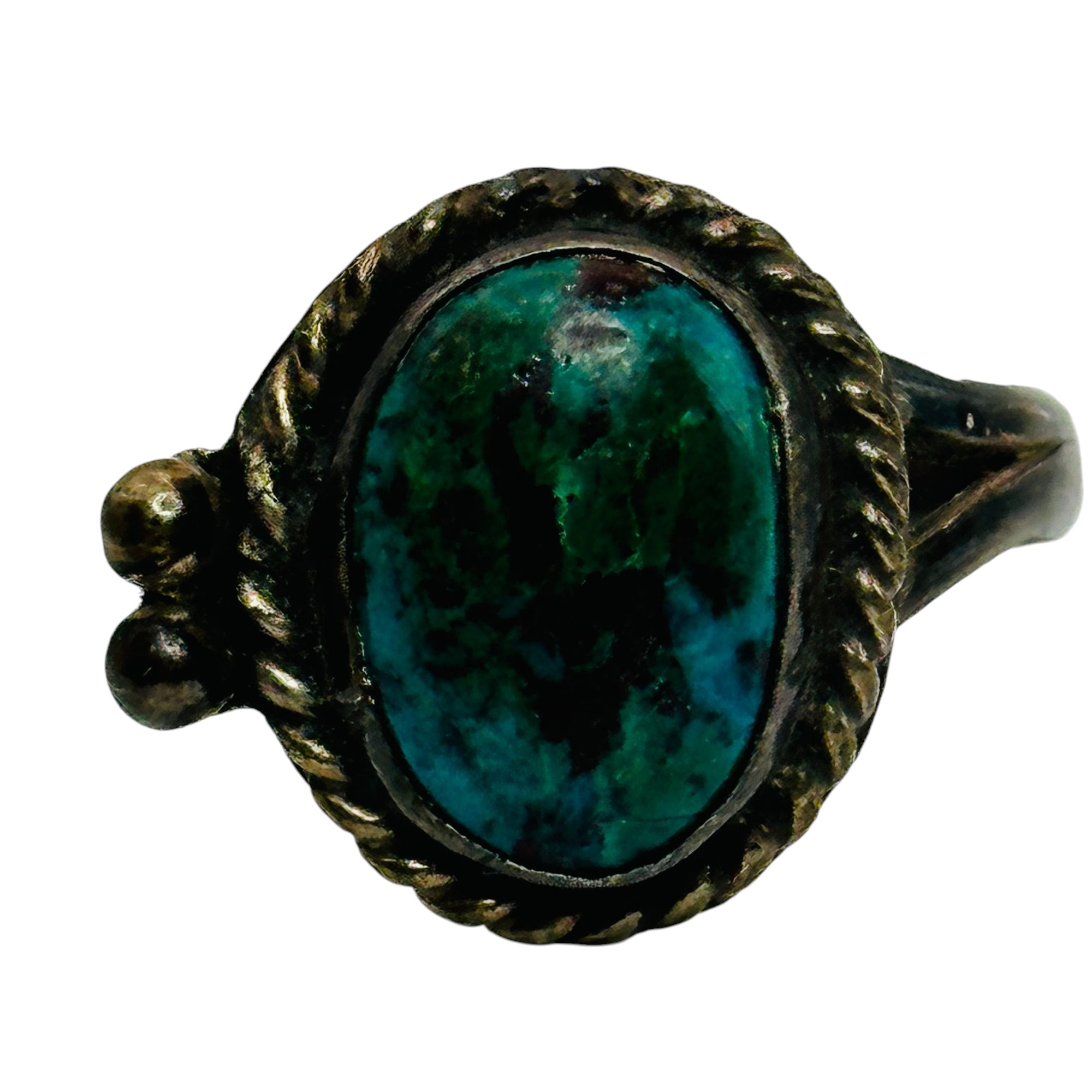 Southwest Sterling Turquoise Ring Sz 8