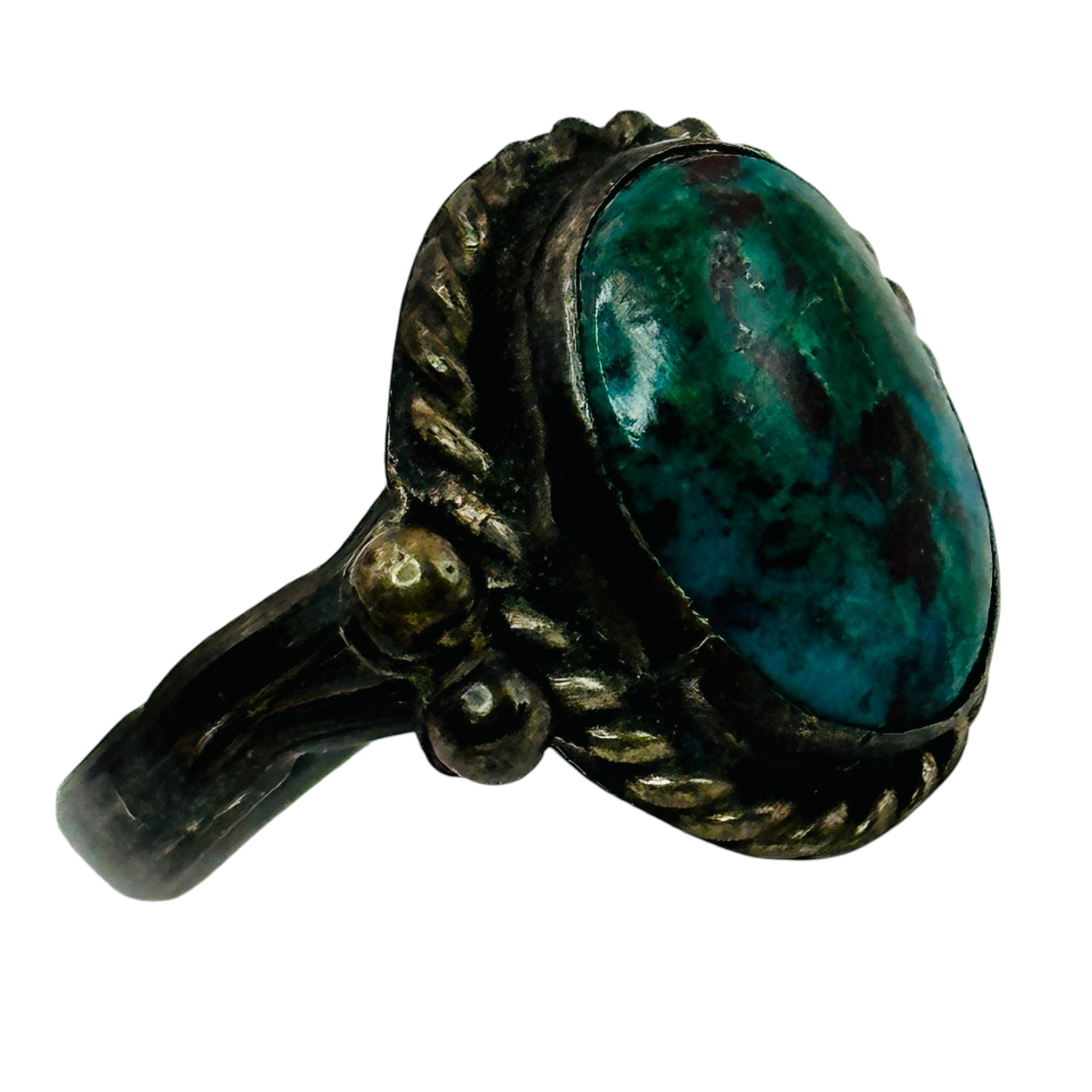 Southwest Sterling Turquoise Ring Sz 8