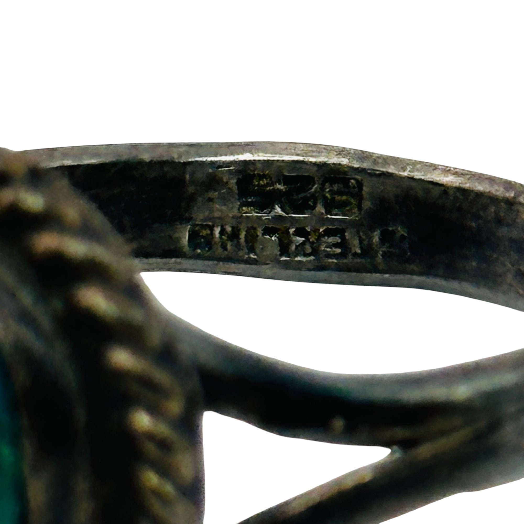 Southwest Sterling Turquoise Ring Sz 8
