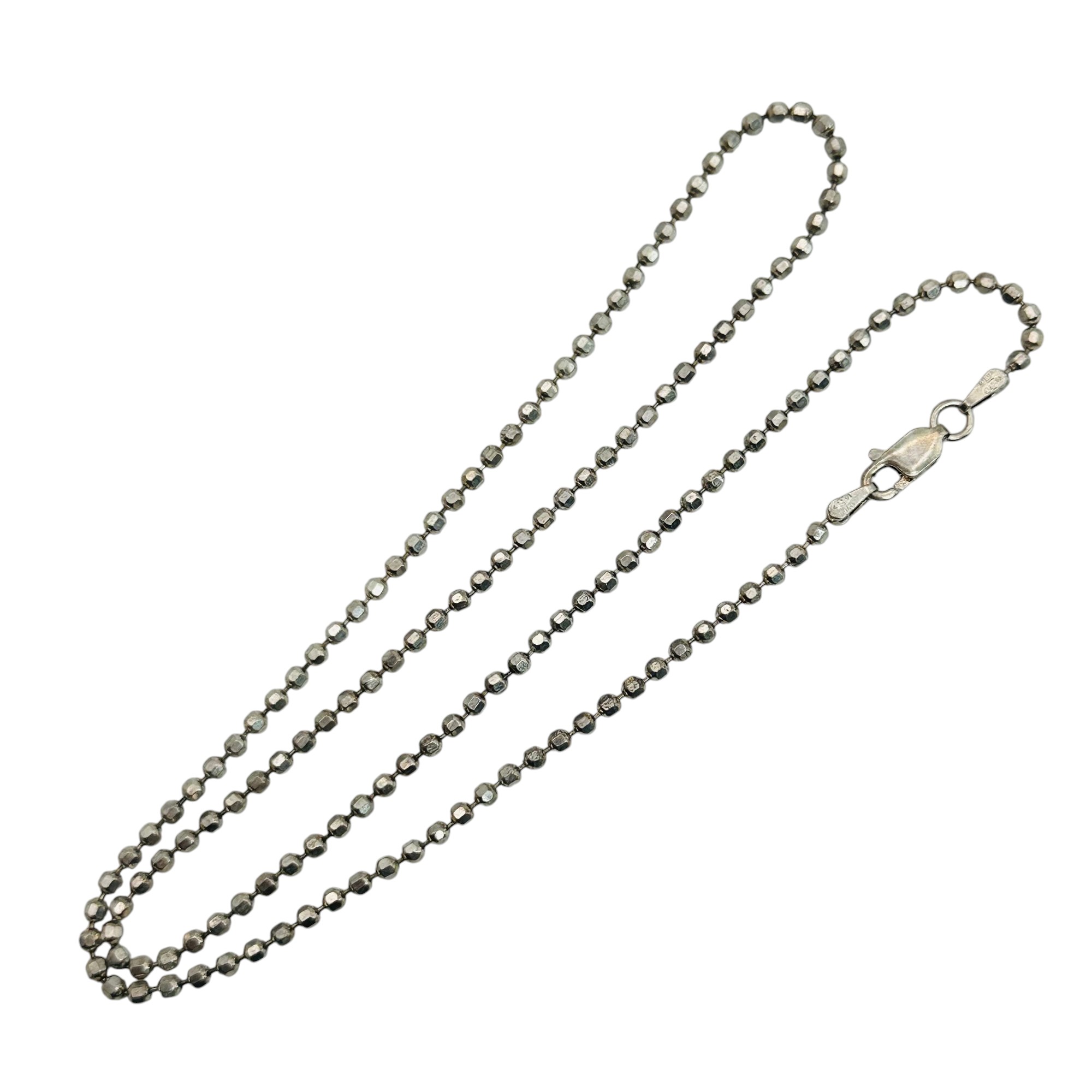Milor Italy Sterling Bead Chain Necklace