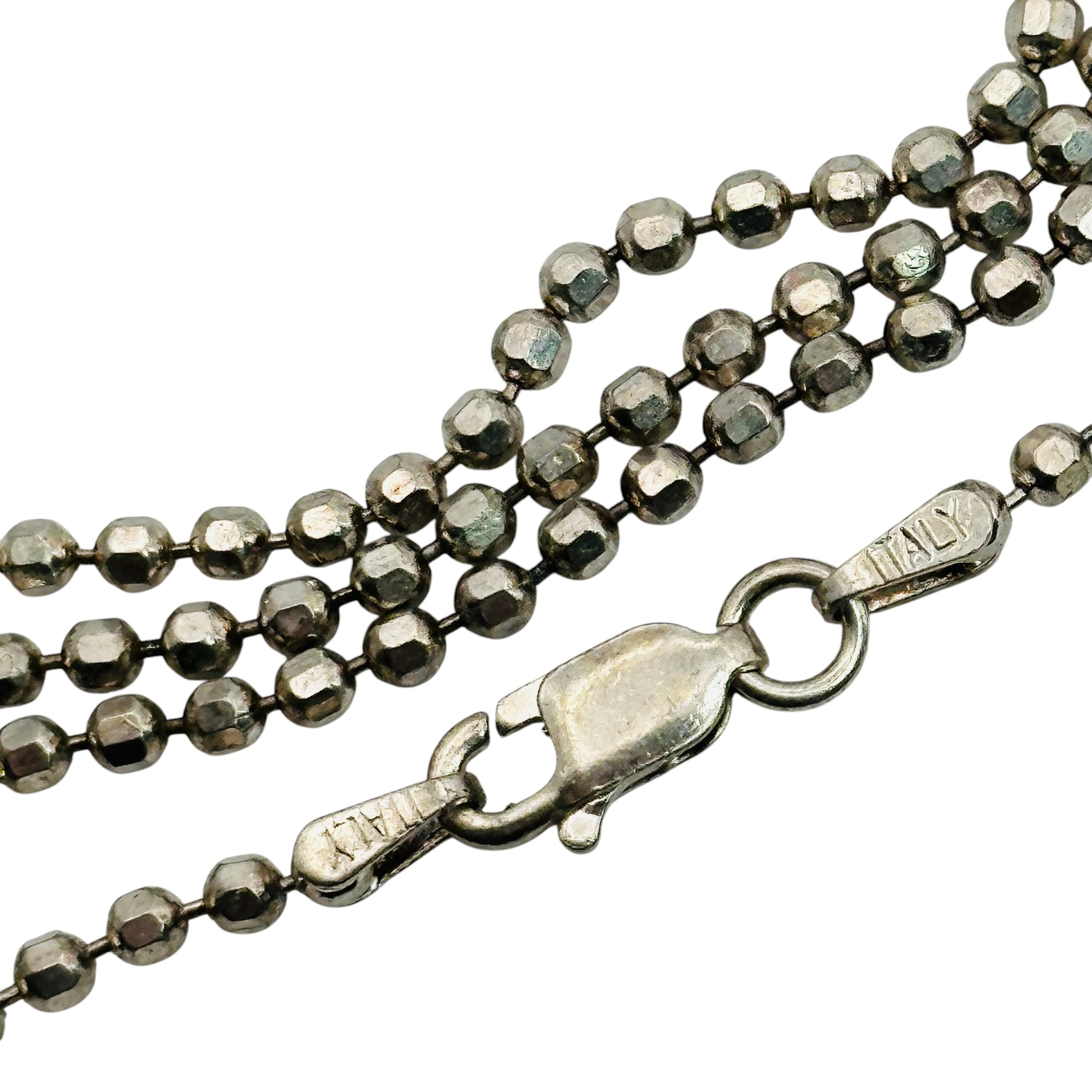 Milor Italy Sterling Bead Chain Necklace