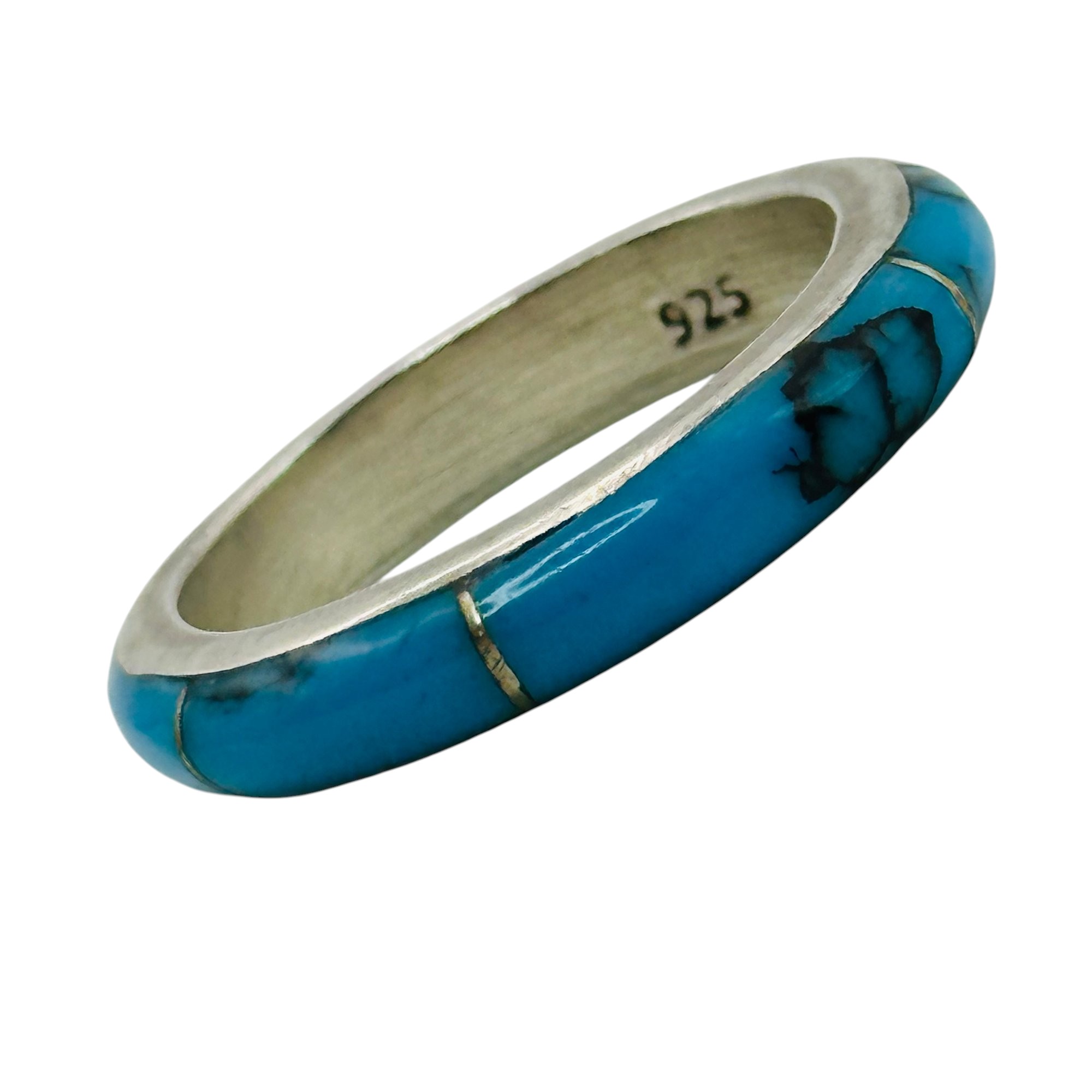 Sterling Turquoise Band Sz 9