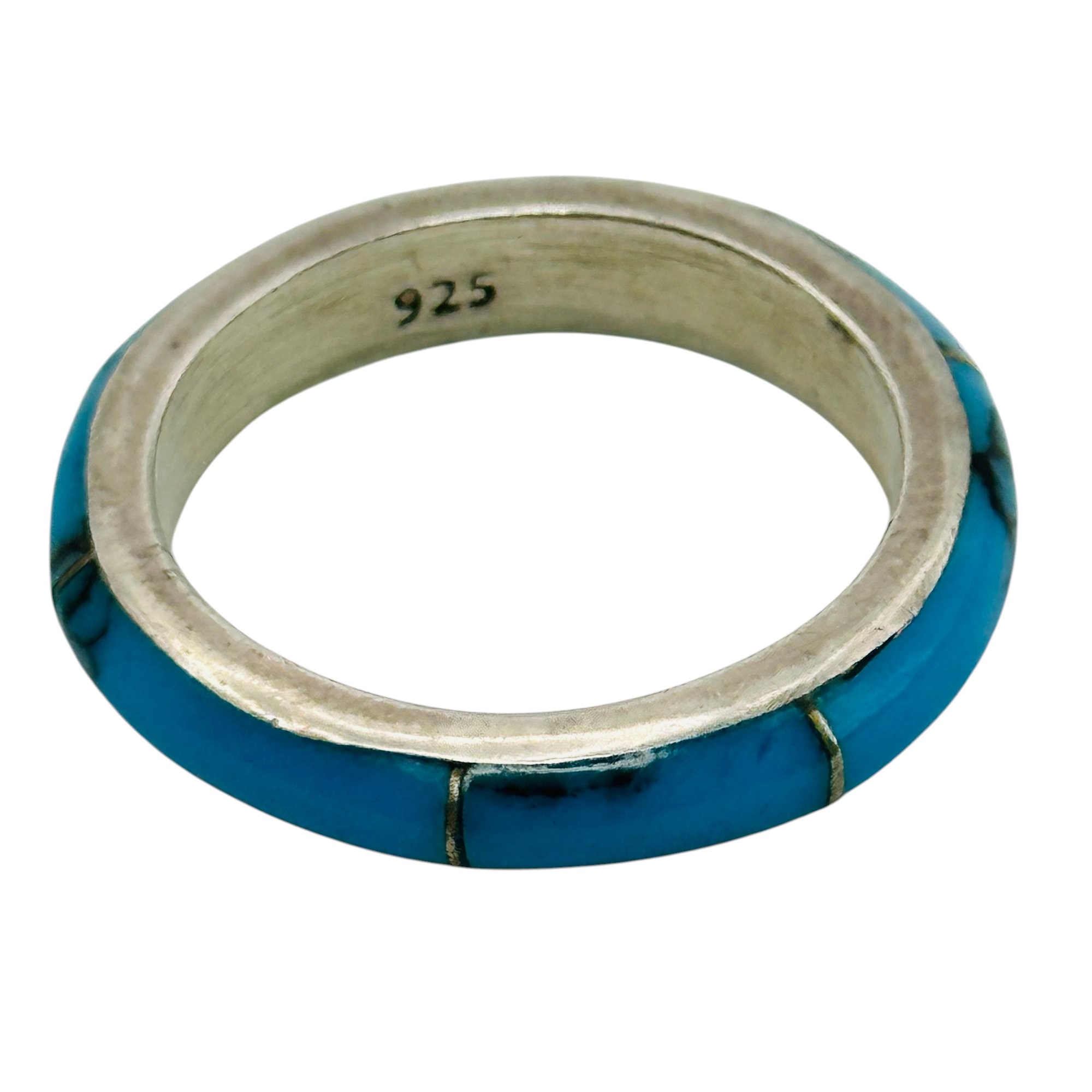 Sterling Turquoise Band Sz 9