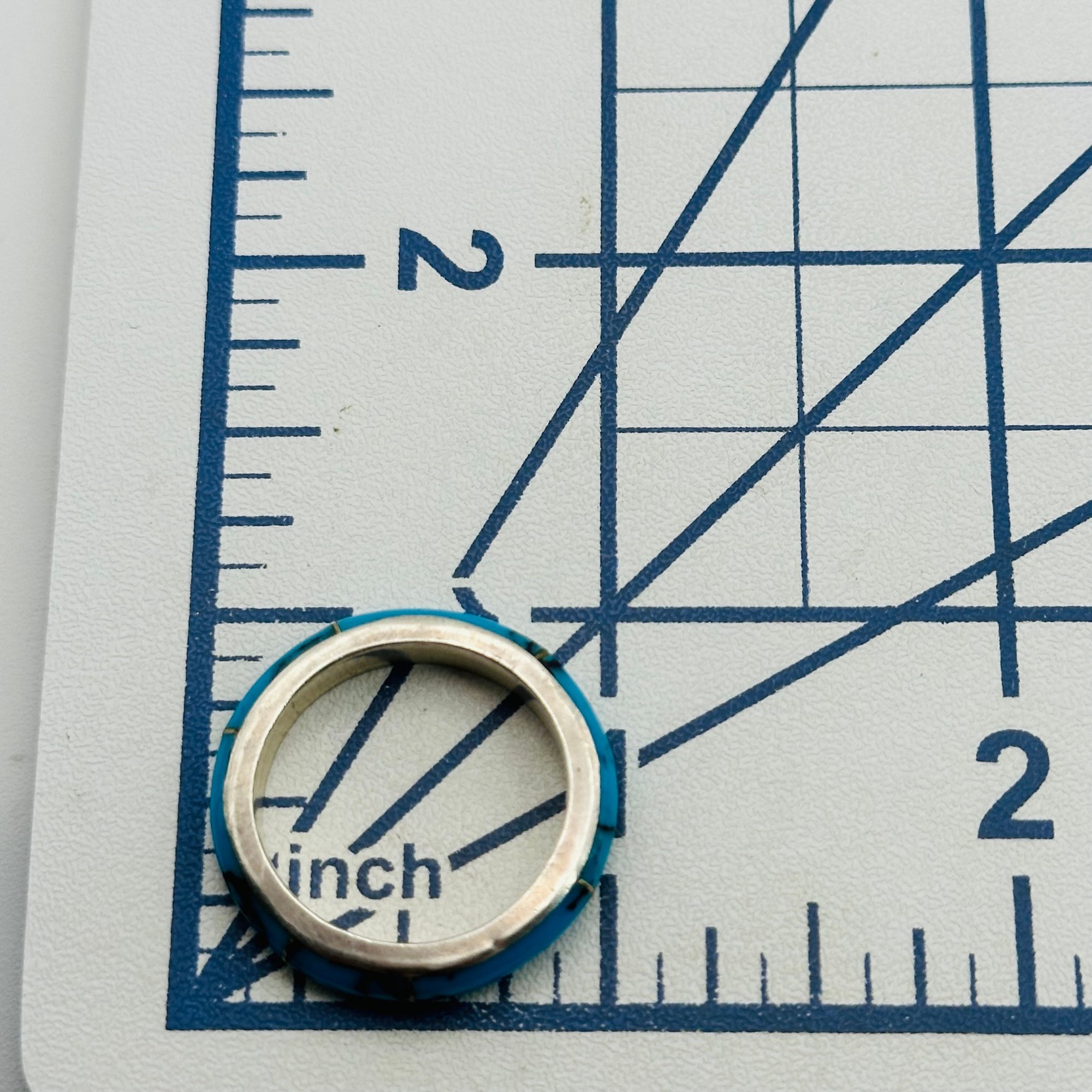 Sterling Turquoise Band Sz 9