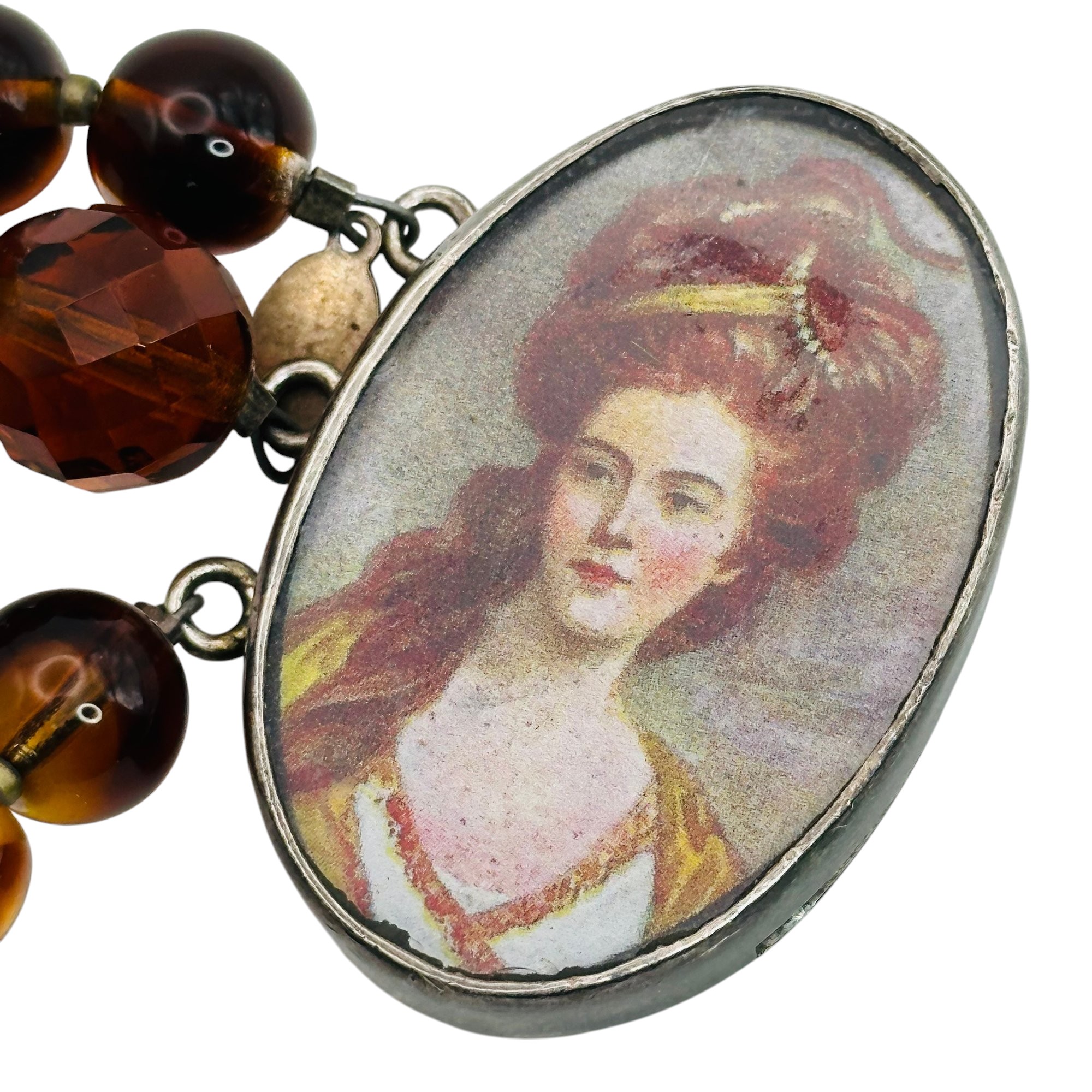 Sterling Mimi Bead Miniature Portrait Bracelet