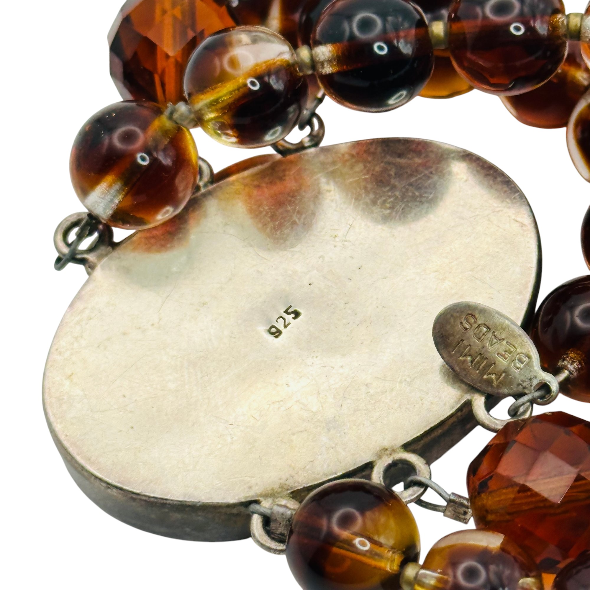 Sterling Mimi Bead Miniature Portrait Bracelet