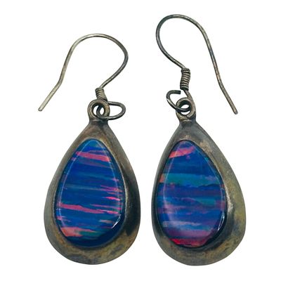 Sterling Fire Opal Tear Drop Earrings. Sterling fire Opal tear drop earrings 1.7g