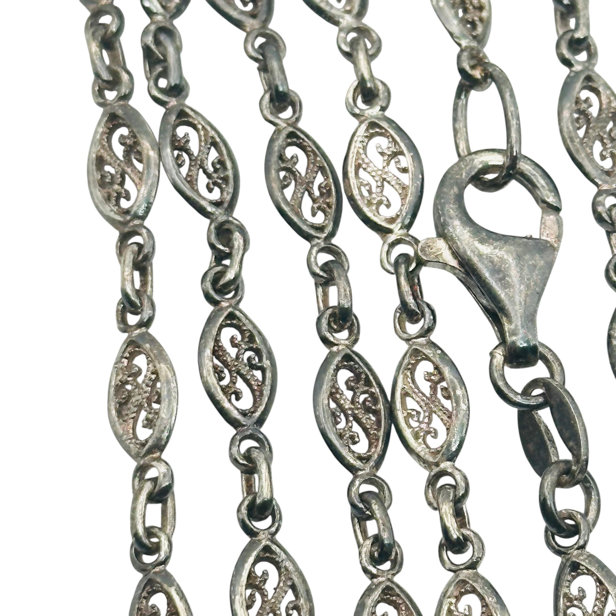 Milor Italy Sterling Swirl Chain Necklace