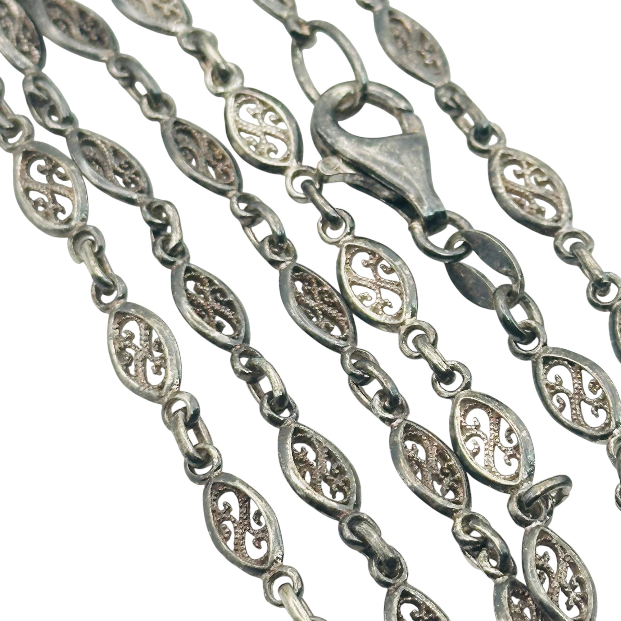 Milor Italy Sterling Swirl Chain Necklace