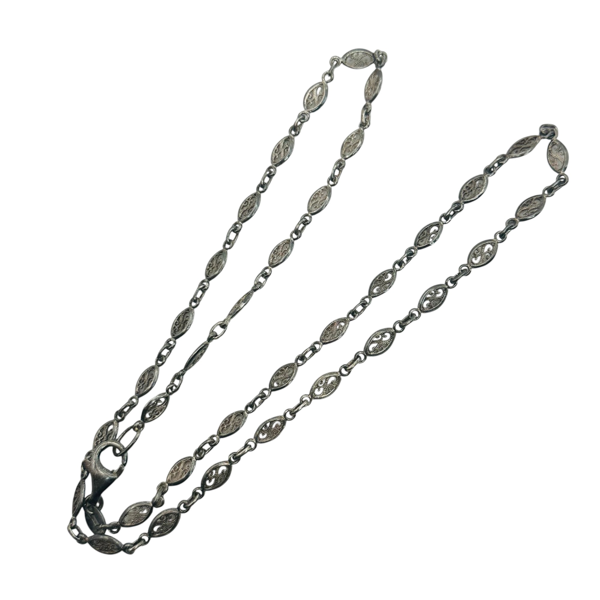 Milor Italy Sterling Swirl Chain Necklace