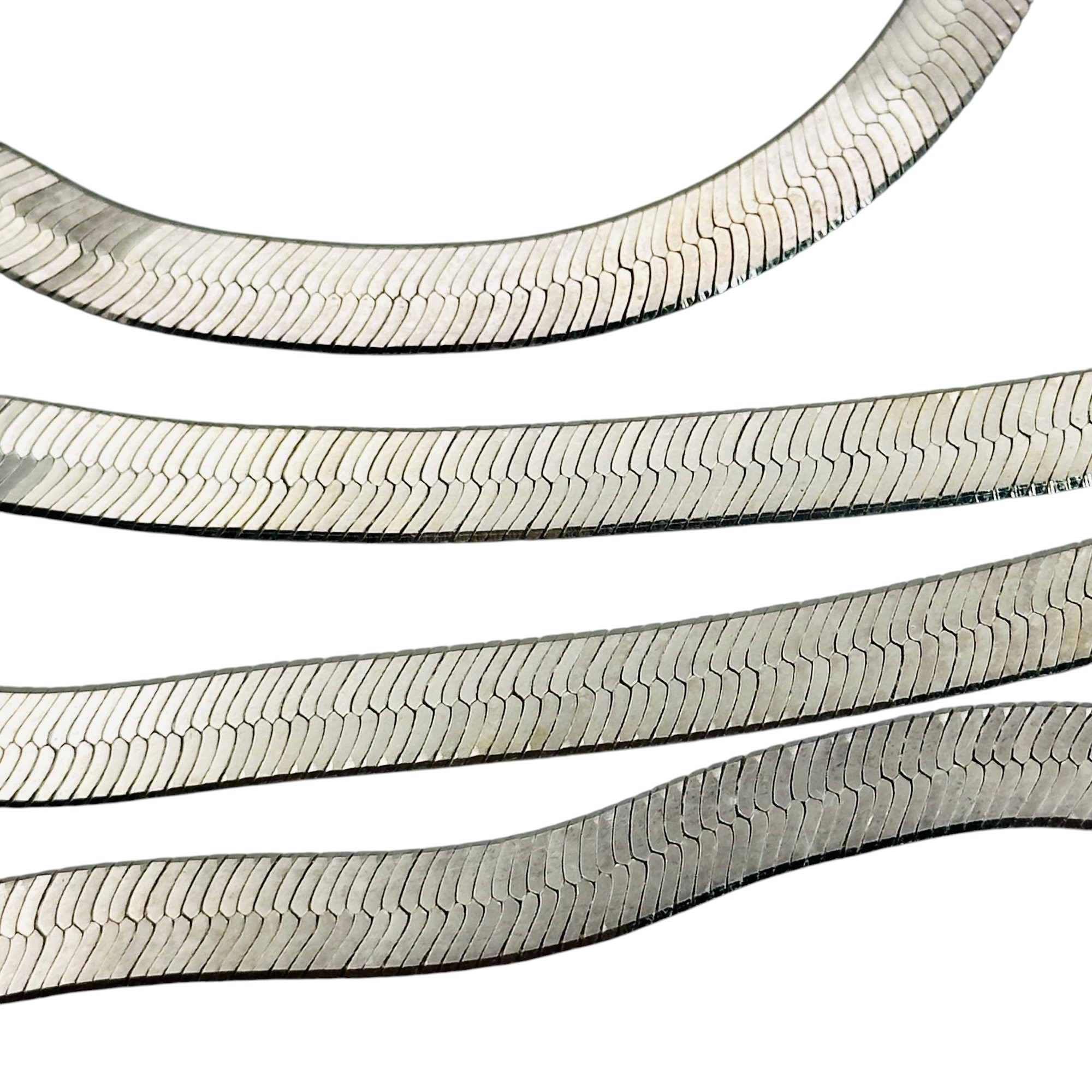 Milor Italy Sterling Flat Snake Chain Necklace