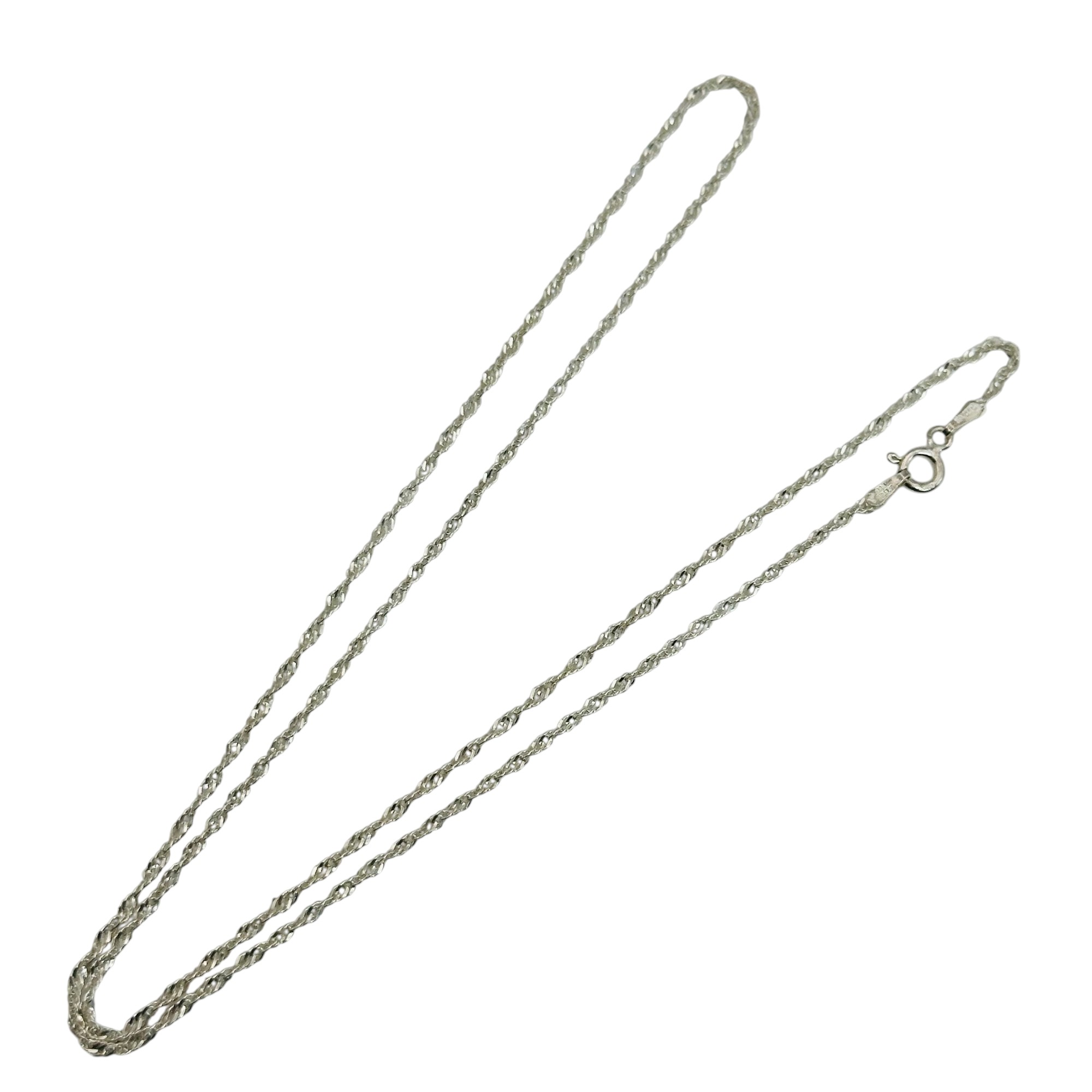 KA1772 Italy Sterling Twisted Curb Chain Necklace