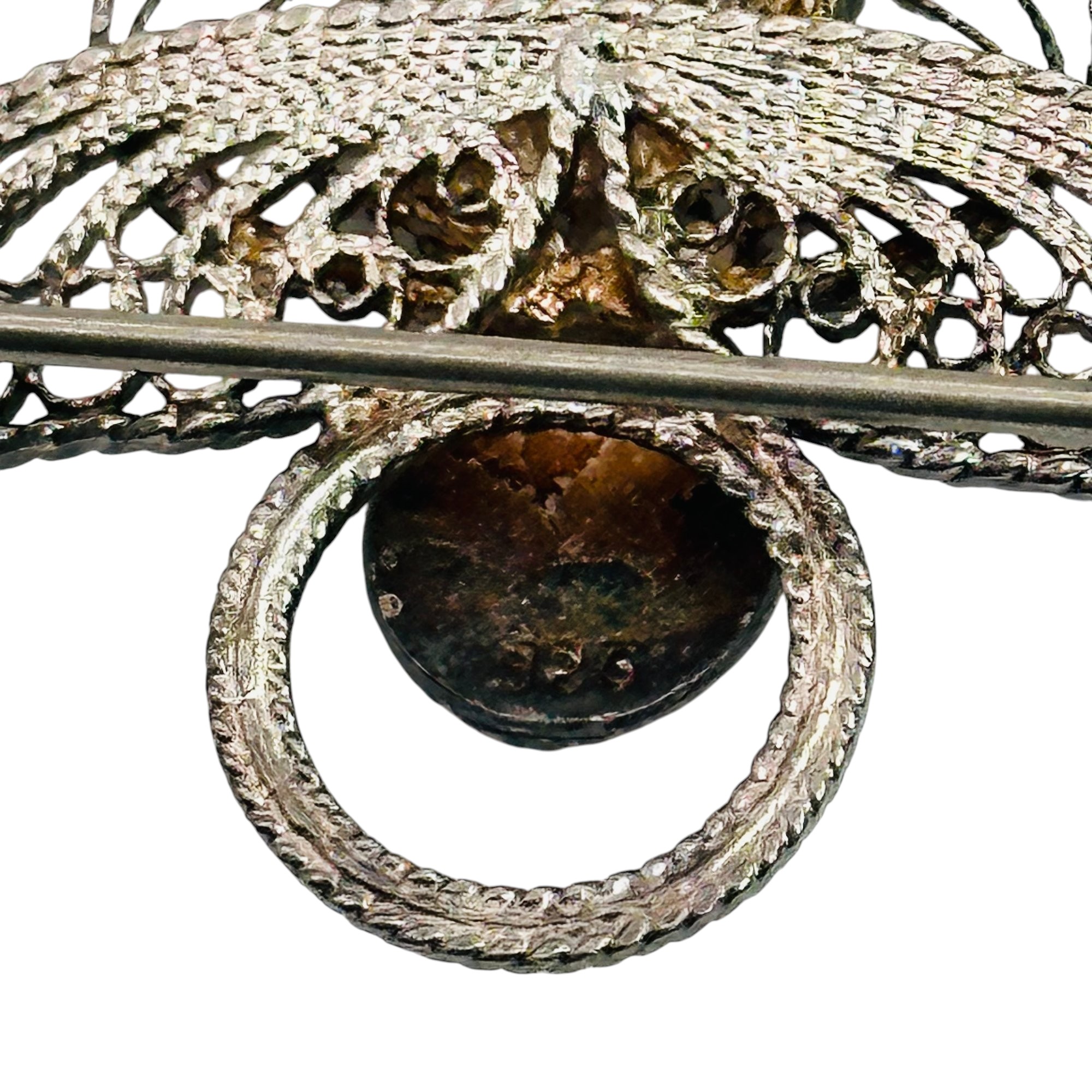 Sterling Filigree Angel Brooch