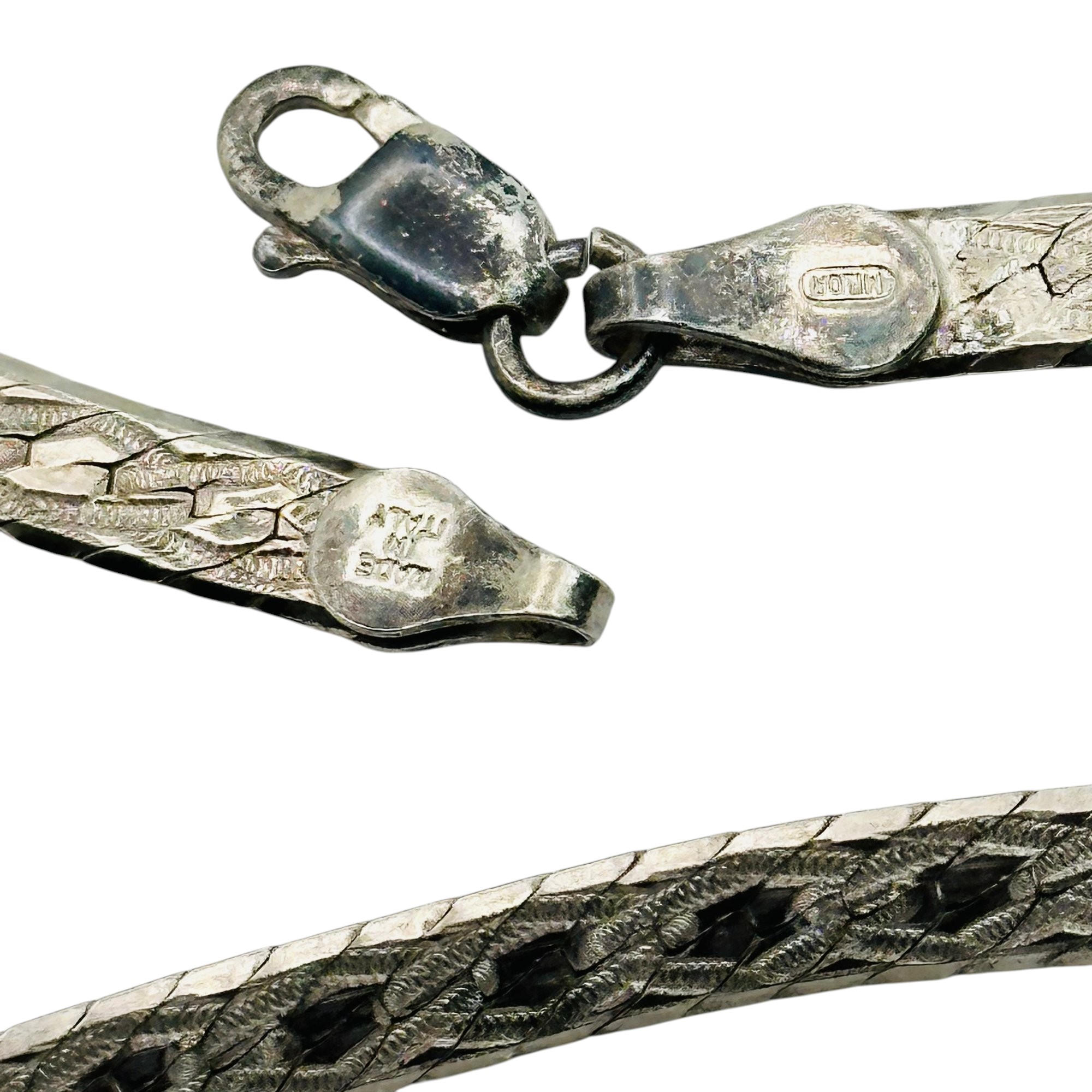 Milor Italy Sterling Snake Chain Necklace