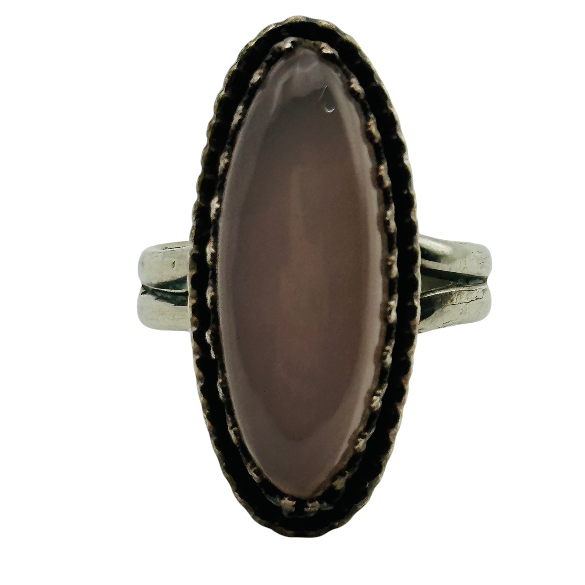 Sterling Pink Quartz Ring Sz 6