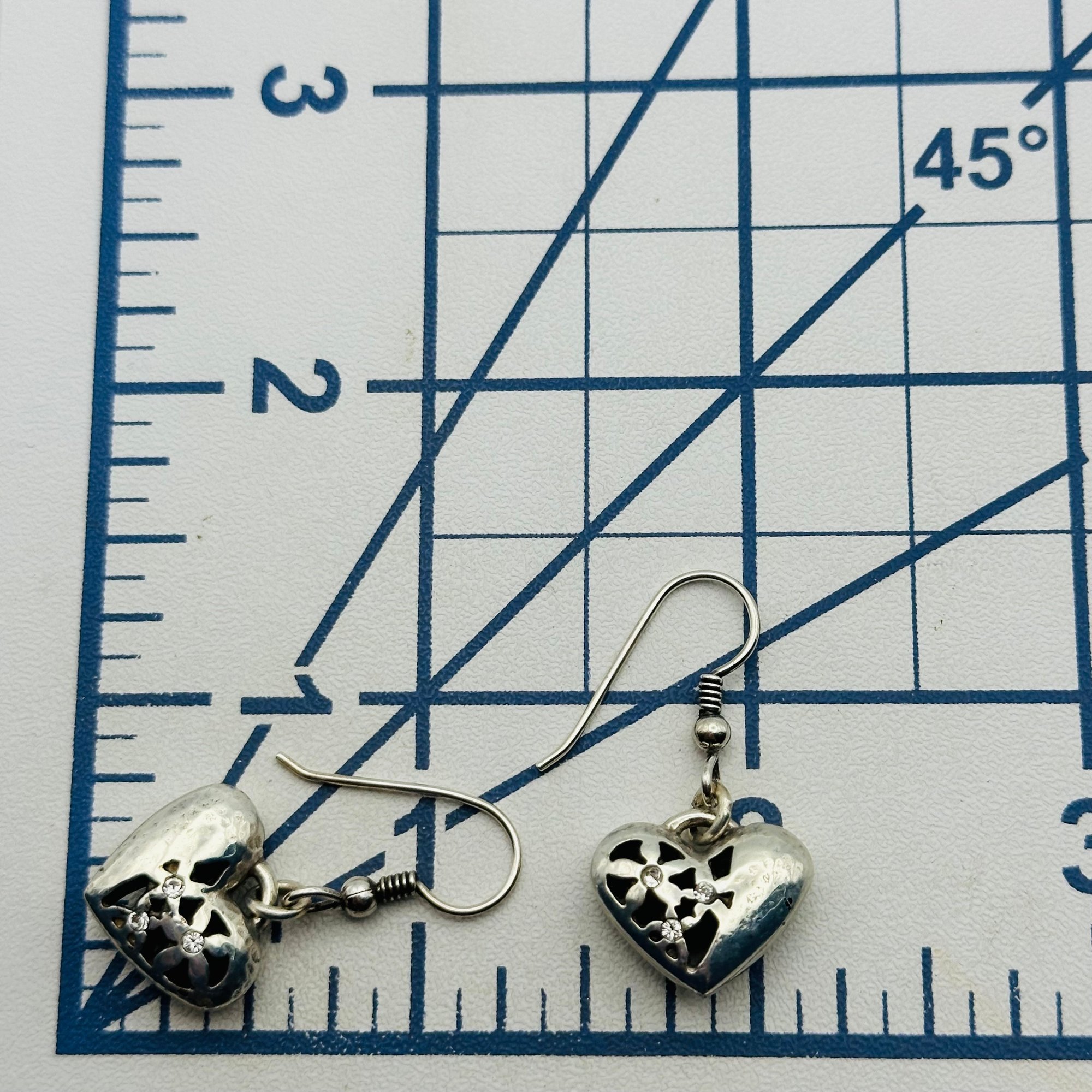 Sterling Heart Earrings